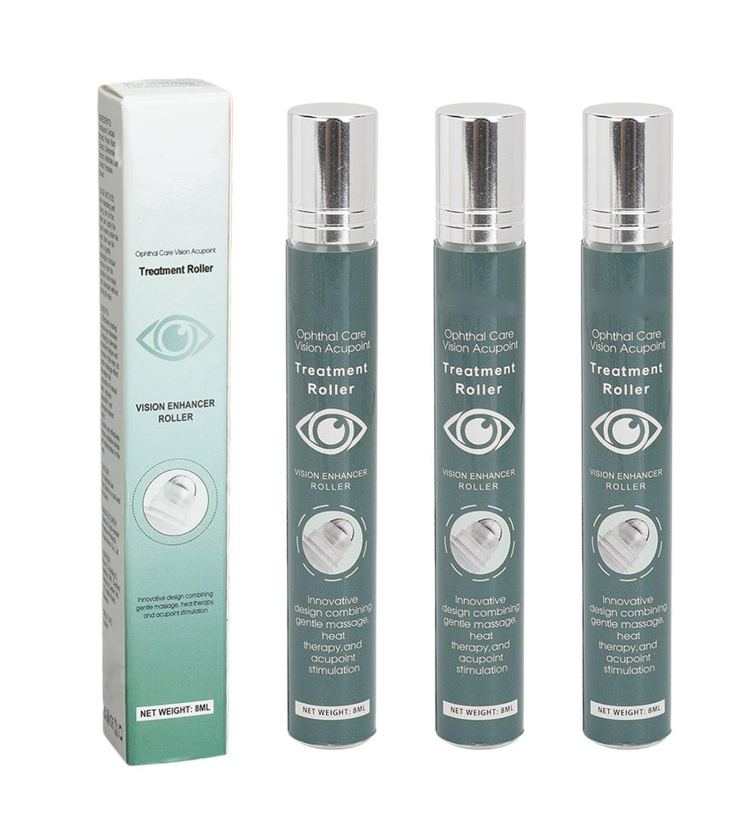  Fyearfly Set of 3 massage rollers to improve vision reduce dryness and fatigue and enhance eye clarity (8 ml) - Buy Online on GoSupps.com