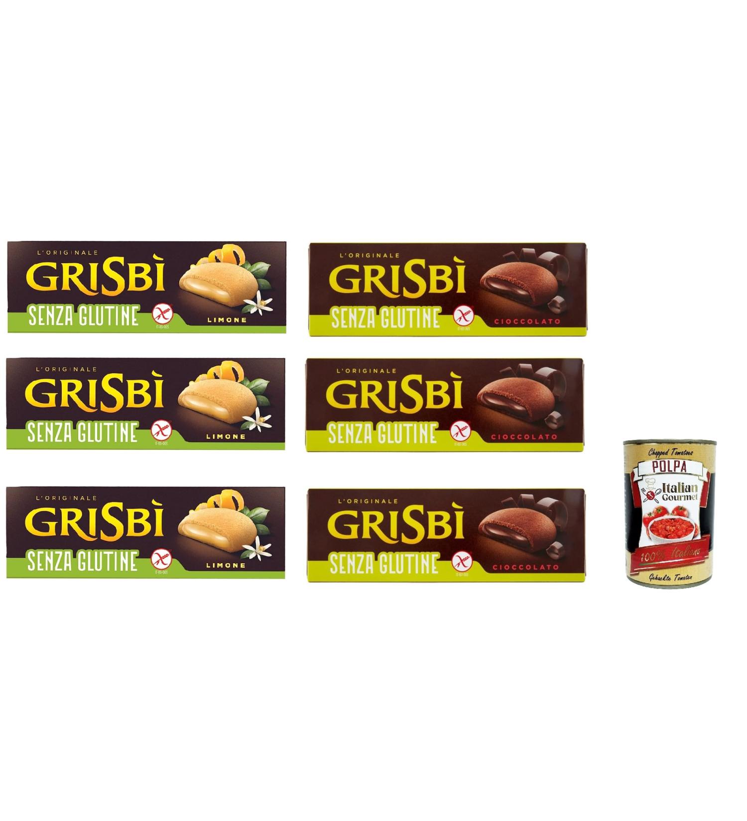  Italian Gourmet E.R. Vicenzi Grisb Gluten-free shortcrust pastry filled with sweet lemon and chocolate cream 7 x 150 g + Italian Gourmet polpa 400 g - Buy Online on GoSupps.com