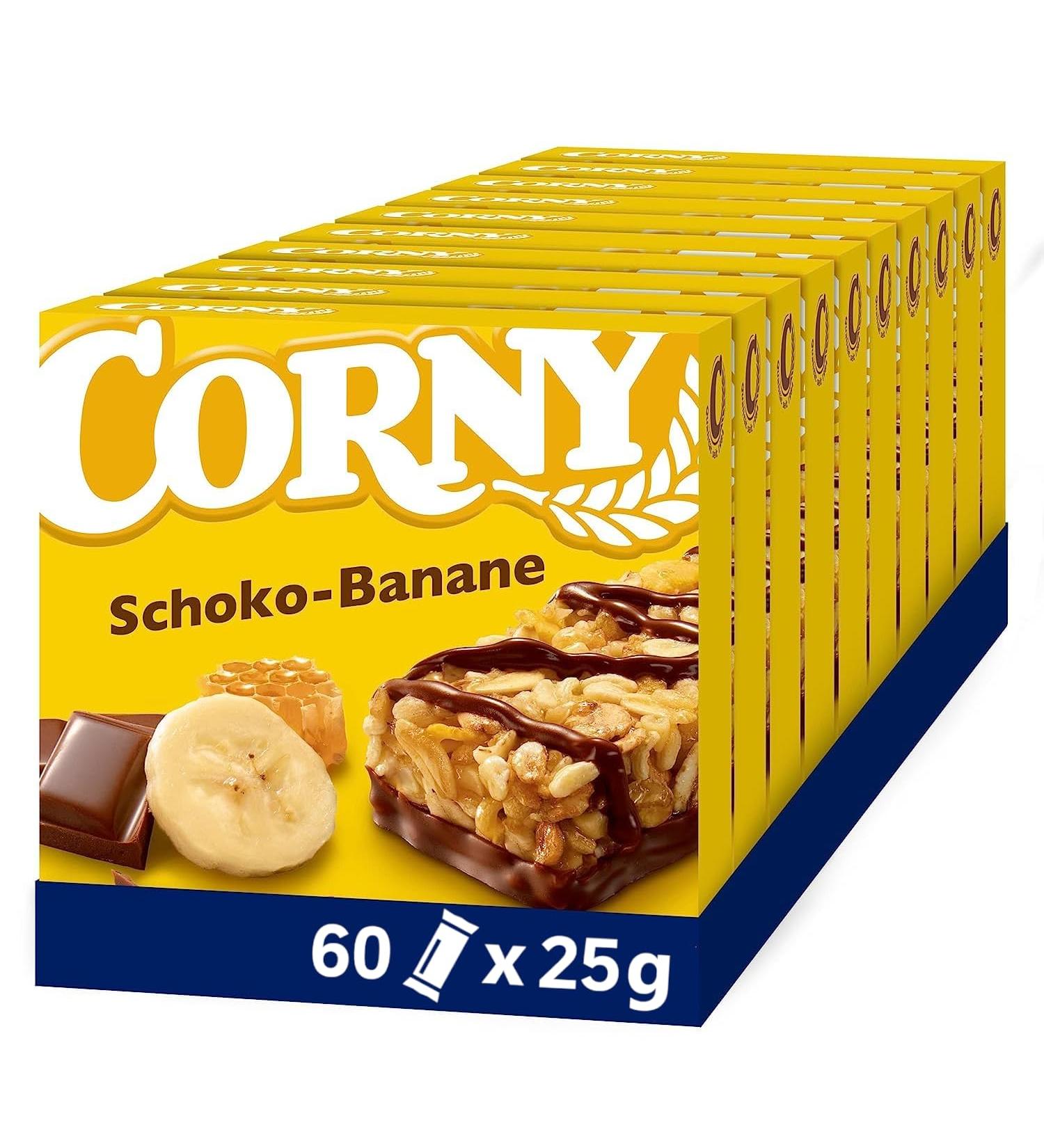 Buy Corny Classic Chocolate Banana Cereal Bars - Delicious Chocolate & Banana Flavor 60x25g - International Shipping Available - Buy Online on GoSupps.com