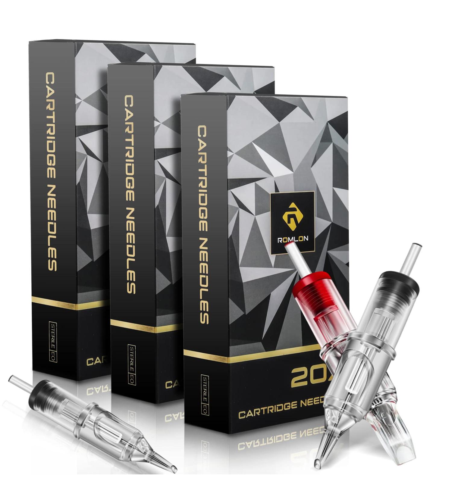 Romlon Tattoo Cartridge Needles - 60Pcs Assorted Standard Sterilized Mixed Tattoo Needles for Tattoo Machine Kits & Supplies - Buy Online on GoSupps.com