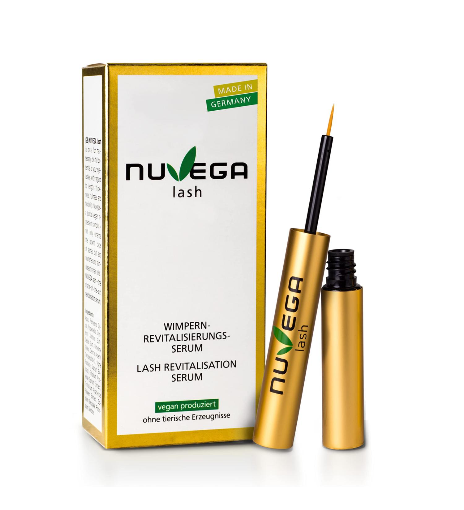 Nuvega Lash Vegan Eyelash & Eyebrow Serum | Grow Long Lashes in 4-6 Weeks | 3ml (1 Pack) - Fast International Shipping to Germany - Buy Online on GoSupps.com
