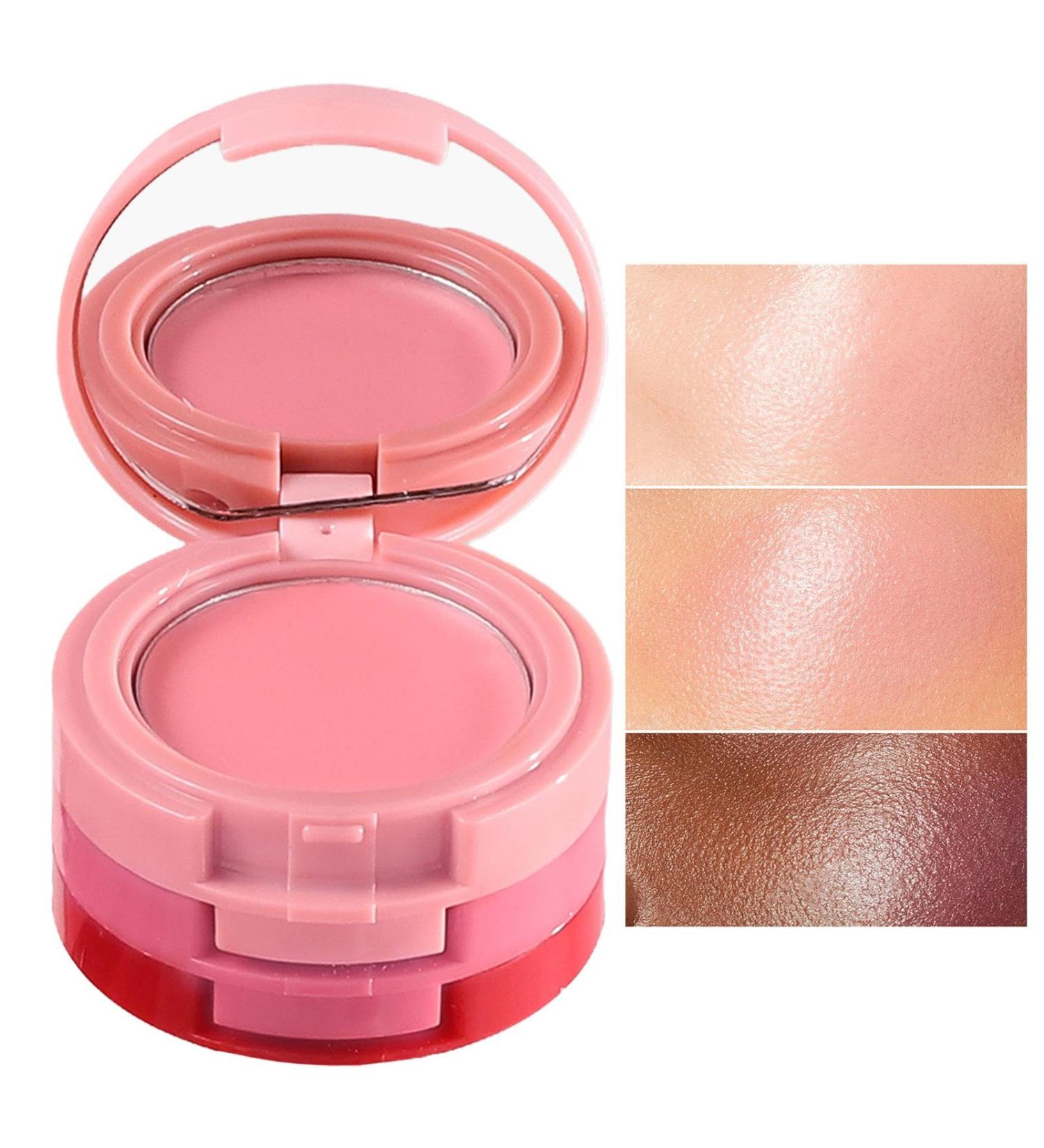 Blush for Cheeks 2 Tricolor Blush Palette Blusher Powder Contouring Eyeshadow Palette Long-Lasting Contour Palette Buildable Coverage Natural Glow Contour and Highlighter - Buy Online on GoSupps.com