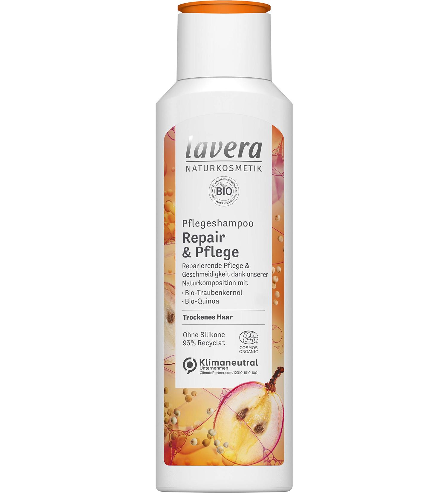 Lavera Pflegeshampoo Repair & Pflege Haarshampoo Trockenes & Strapaziertes Haar 250 ml - Buy Online on GoSupps.com