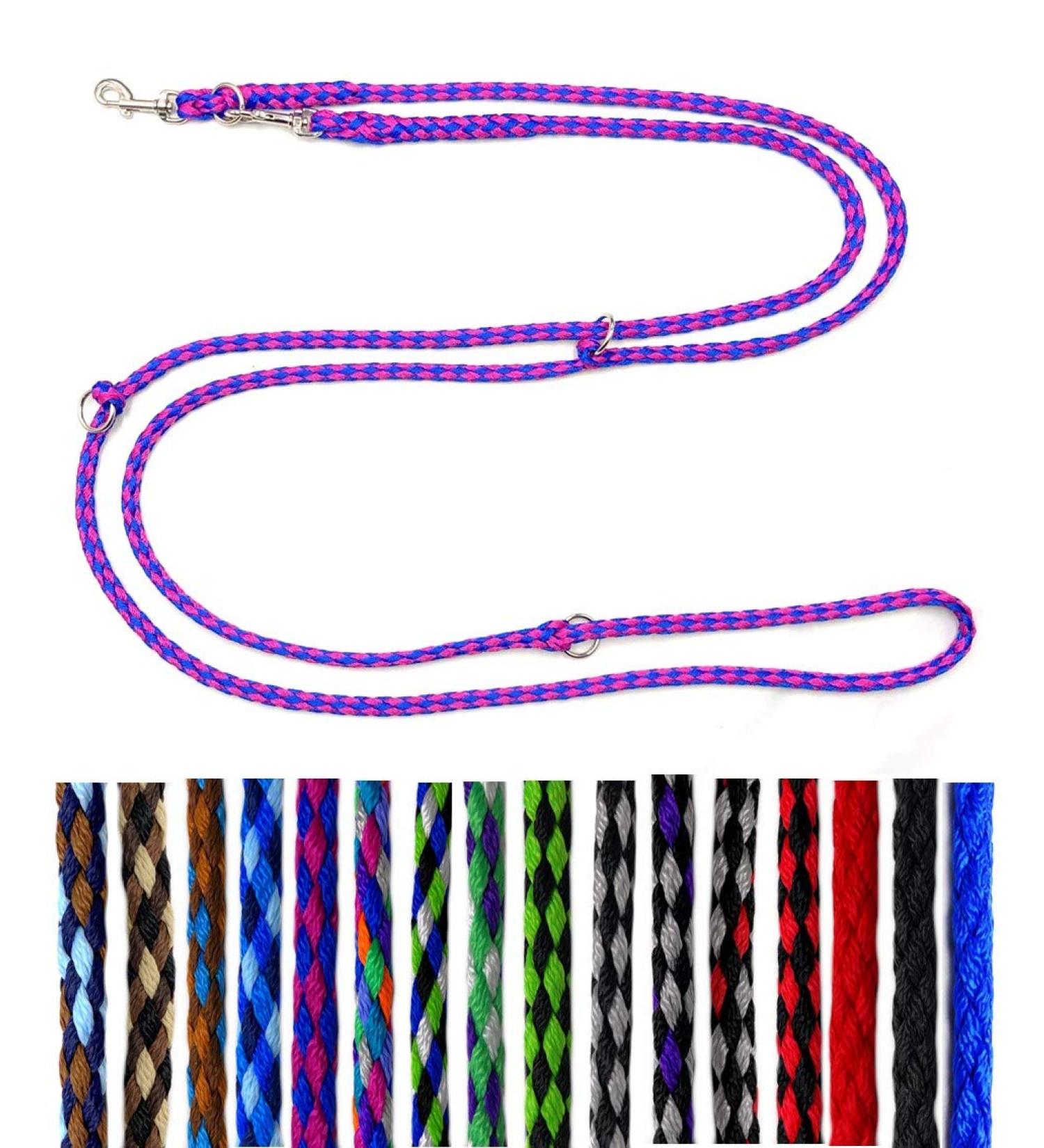 Lightweight Dog Linen Leash for Small Dogs Up to 15kg - Adjustable 2.40m | Robust & Stylish Malibu (Lilac Blue) - Ideal for International Shipping - Buy Online on GoSupps.com