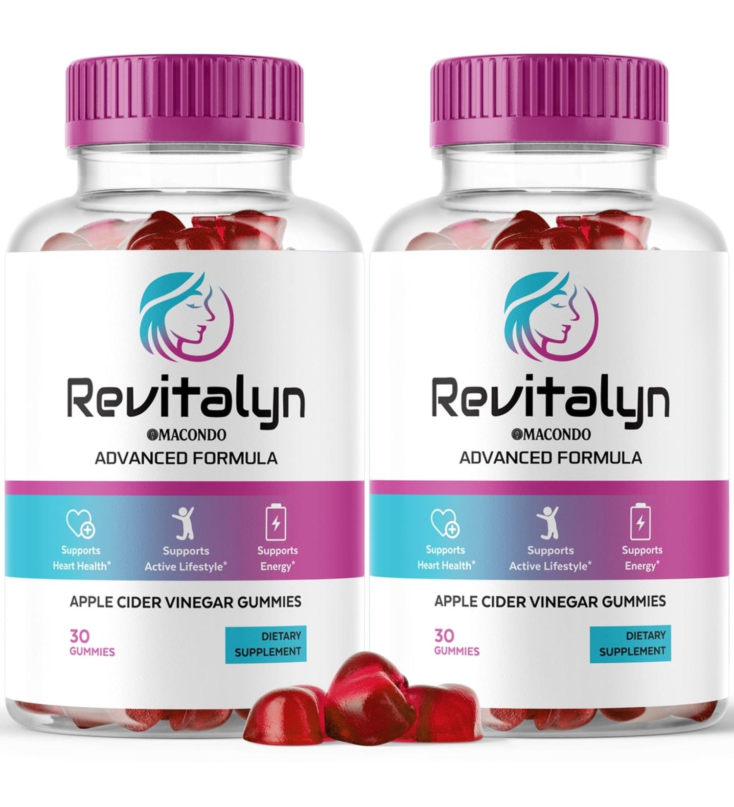 (2 Pack) Revitalyn Gummies - Revitalyn Apple Cider Vinegar Daily Formula for Skin Health RevitalynAppleCider Gummy Premium Support Healthy All Natural Advanced Formula 60 Gummies - Buy Online on GoSupps.com