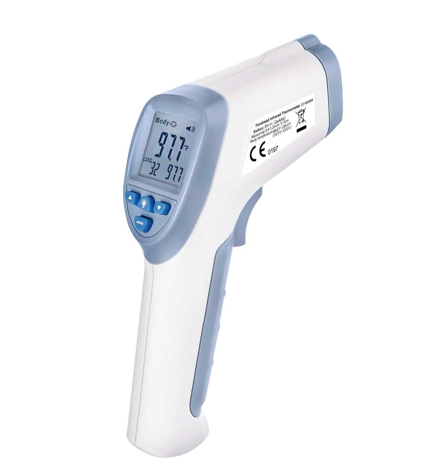 Aain 8837 Forehead Thermometer - Non-Contact Infrared Digital Thermometer for Babies and Adults - Backlight LCD Screen, Date Memory - 32 Readings - Buy Online on GoSupps.com