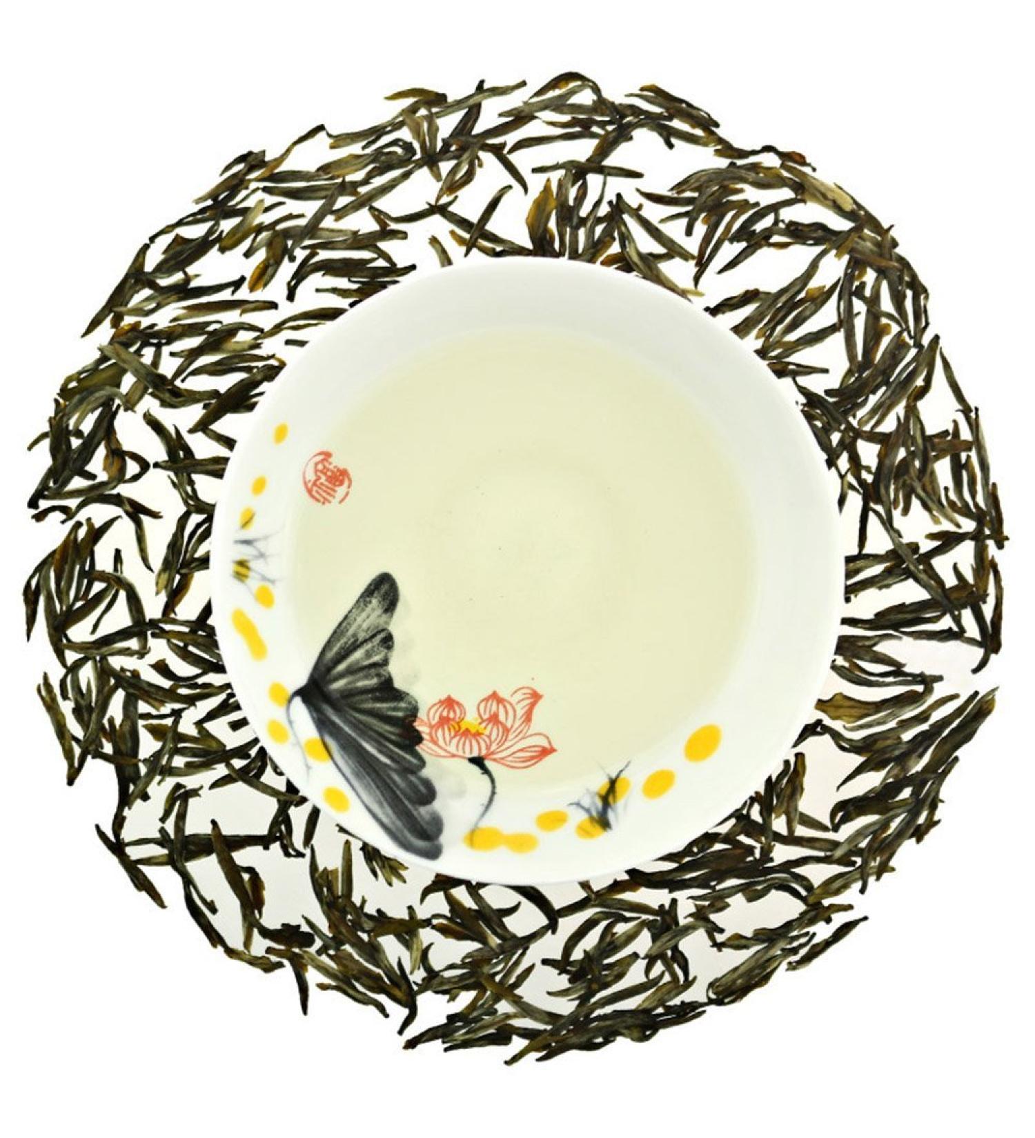 COLORFULTEA - 100 g (3.5 oz) - Chinese Yellow Tea - Mengding Yellow Bud Tea/Meng Ding Yellow Buds Tea - Supreme Organic Sichuan Yellow Loose Leaf Tea - Buy Online on GoSupps.com