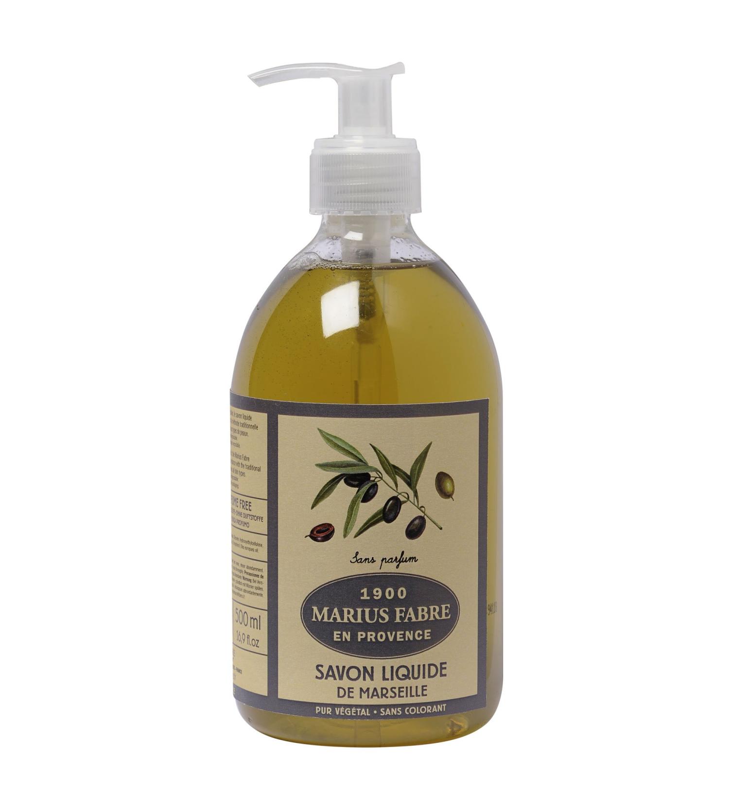 Savon De Marseille Liquid Soap 16.9 Fl Oz - Marius Fabre | Premium French Soap for All Skin Types - Buy Internationally - Buy Online on GoSupps.com