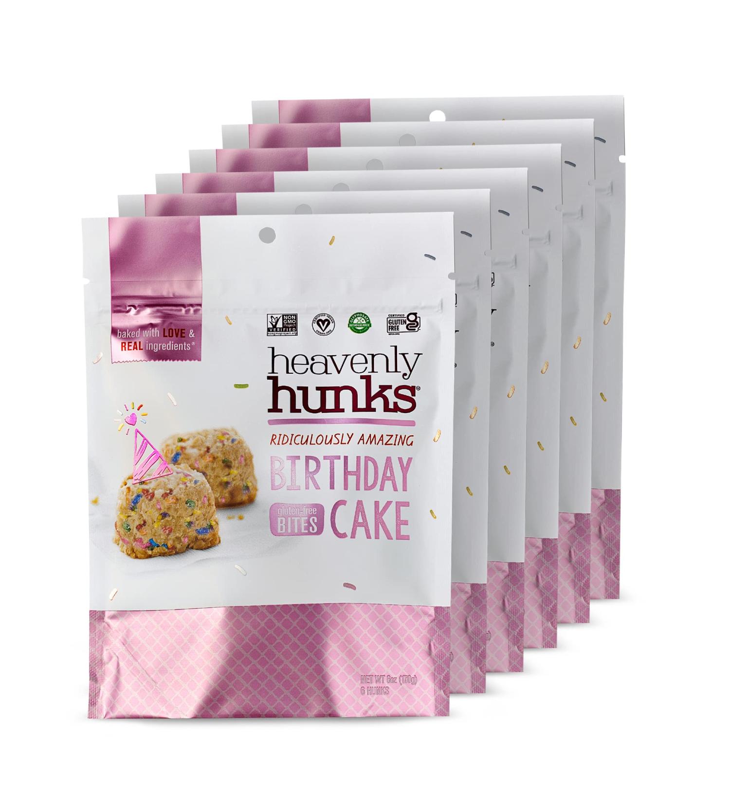 6-Pack Heavenly Hunks Birthday Cake 6 oz Bag - Delicious and Gluten-Free Treat (6 Ounce, Pack of 6) - Buy Online on GoSupps.com