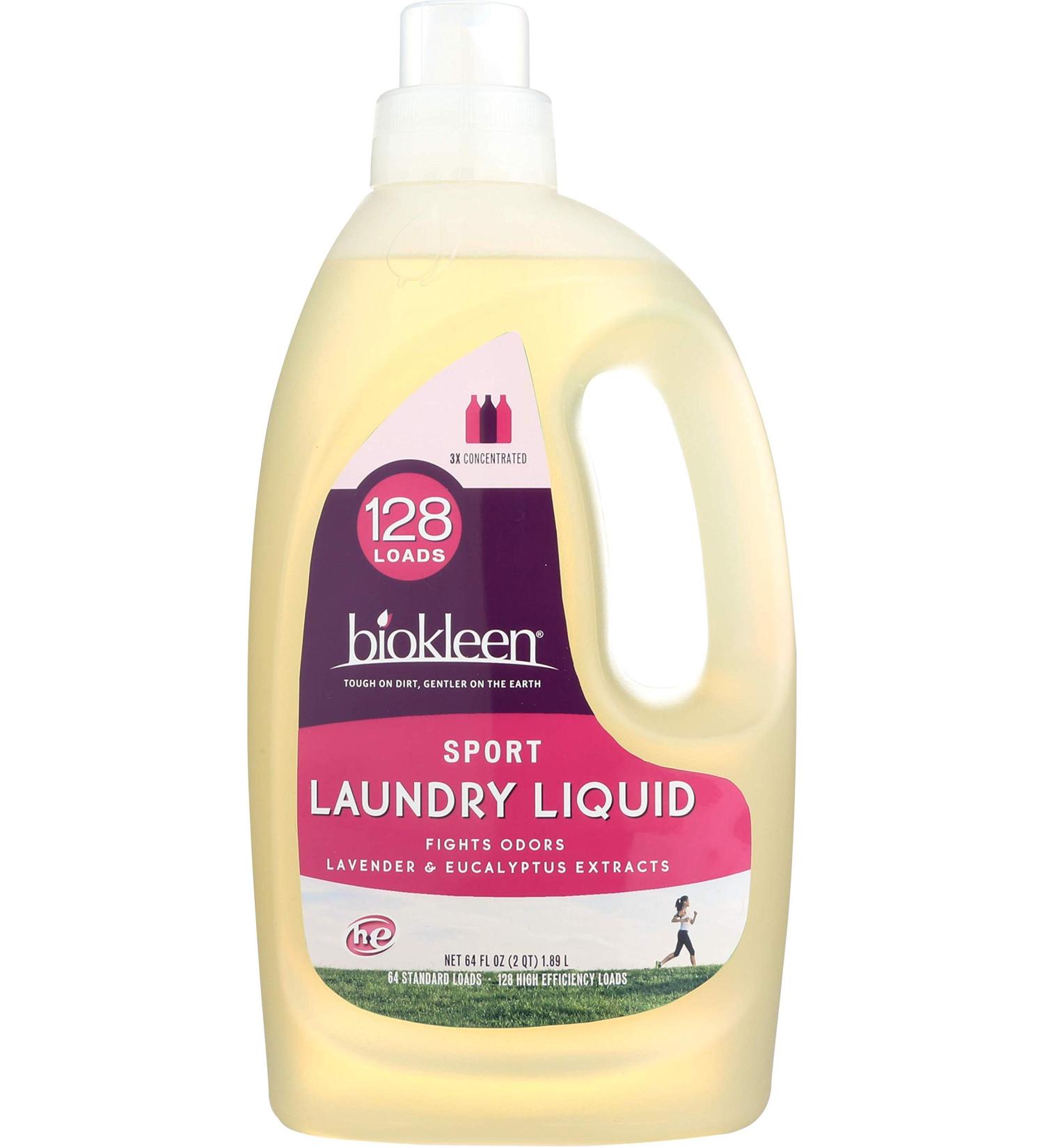 Biokleen Laundry Detergent Liquid - Eco-Friendly Non-Toxic Plant-Based 64 Fl Oz (Pack of 6) | Concentrated & Fragrance-Free - Buy Online on GoSupps.com