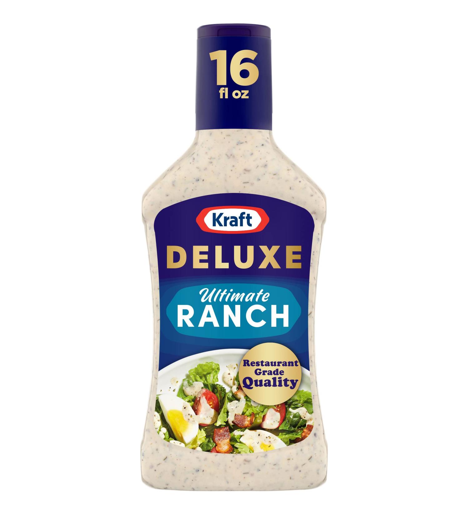 Kraft Deluxe Ultimate Ranch Salad Dressing 16 oz - Creamy Ranch Dressing - Buy Online on GoSupps.com