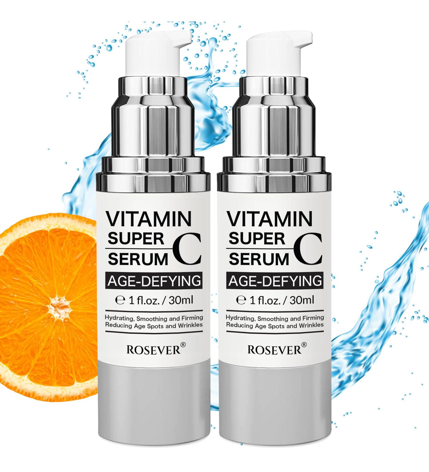 Super C Serum for Women 70+ | Anti-Aging Hydration & Firming | 60ml (Pack of 2 - Buy Online on GoSupps.com