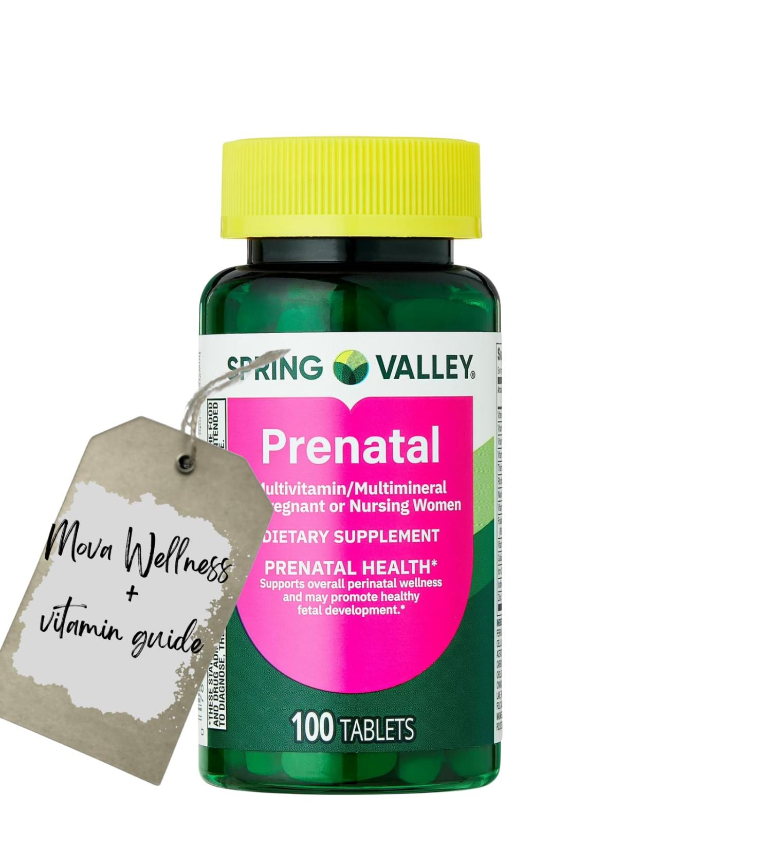 Prenatal Multivitamin 100 Tablets Prenatal Vitamins for Women Pregnancy Must Haves + Complimentary Vitamin & Mineral Guide Upon Request - Buy Online on GoSupps.com