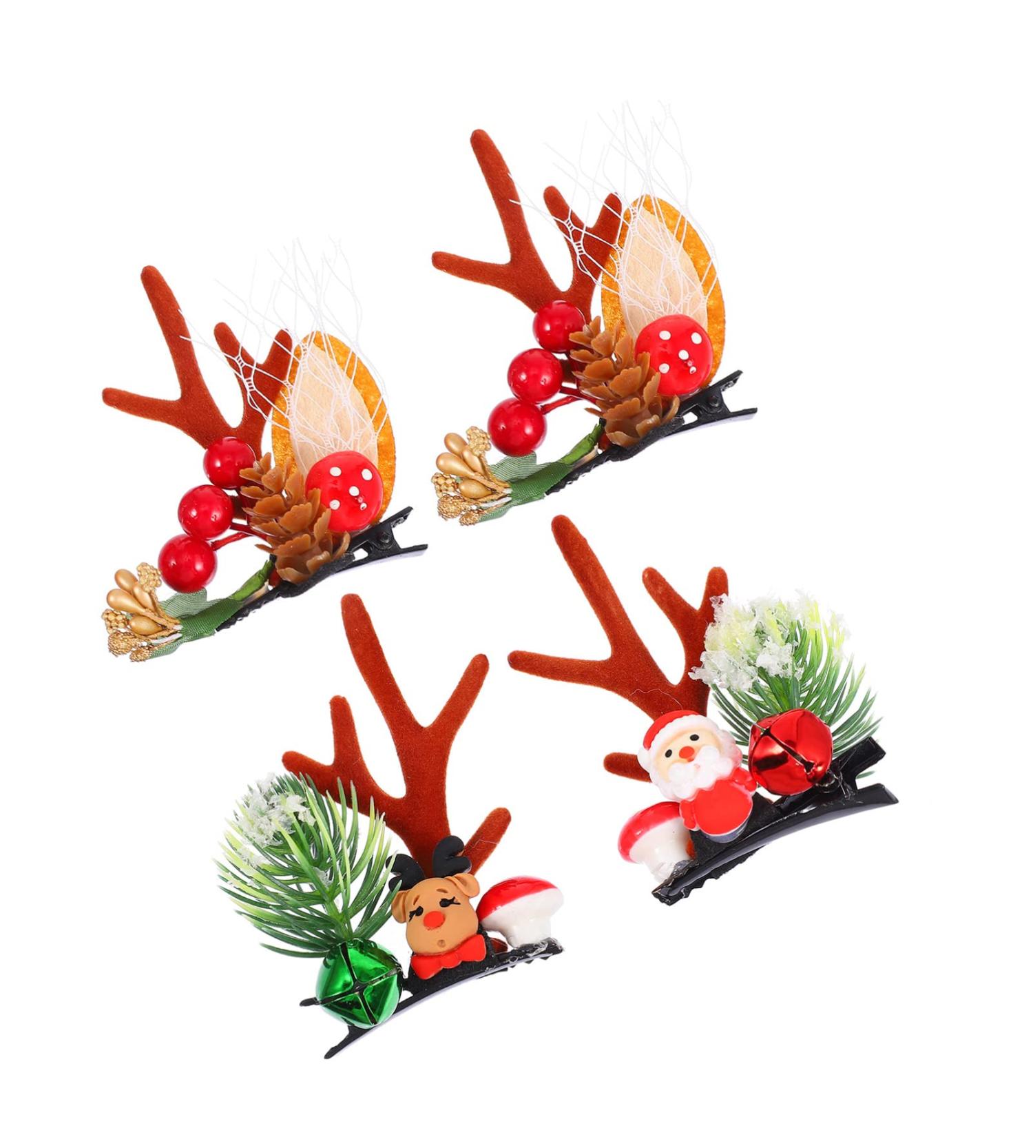 FRCOLOR 2 Pairs Christmas Hair Clips Winter Hair Clips Hair Decoration Deer Horns Hair Holder Kids Bill Hair Clips for Women Elk Antler Antlers Hair Clips Child Clothing Abs - Buy Online on GoSupps.com