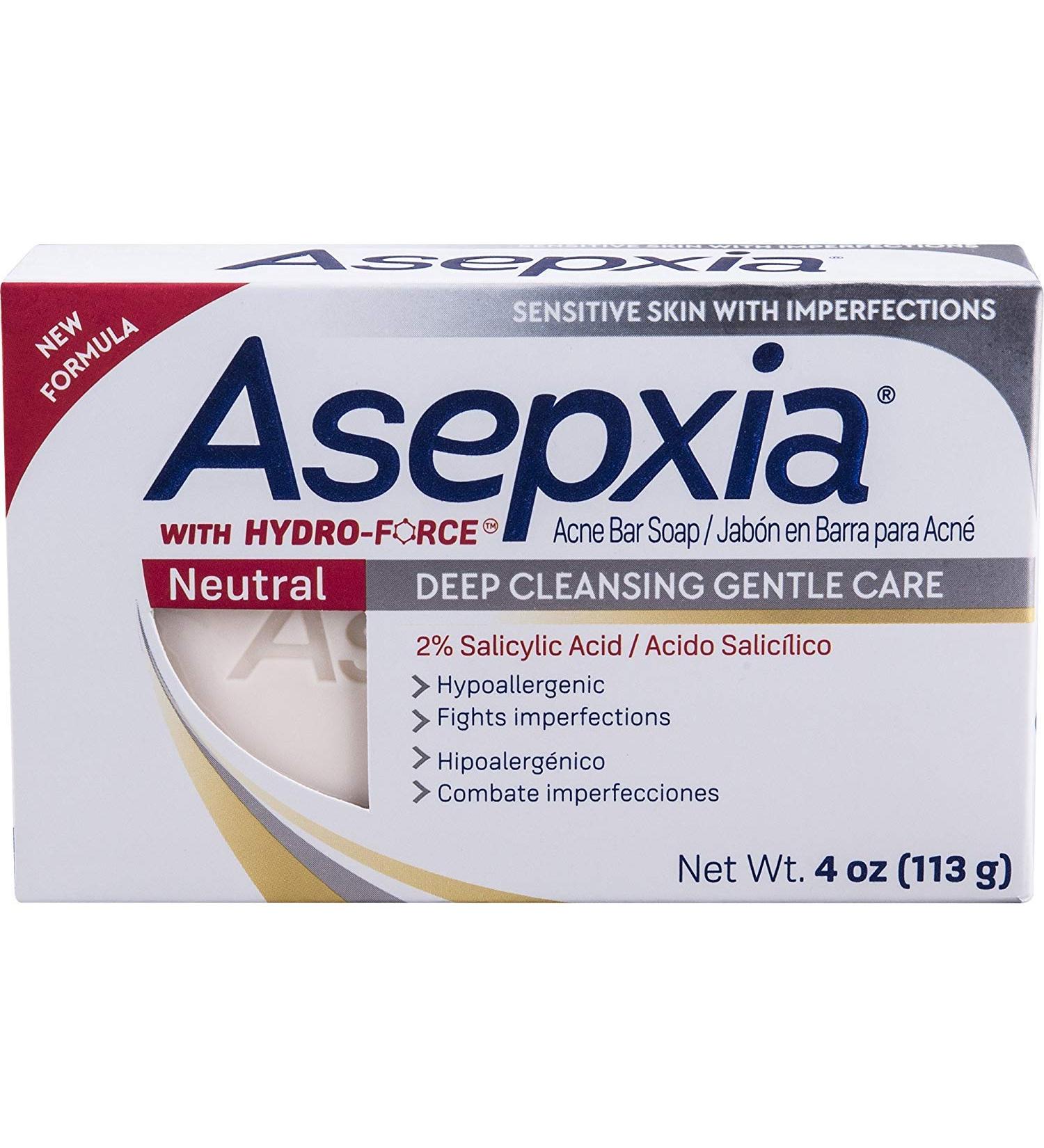 Asepxia Neutral Cleansing Soap Bar 3.53oz by Sanar - Buy Online for Glowing Skin | International Shipping Available - Buy Online on GoSupps.com