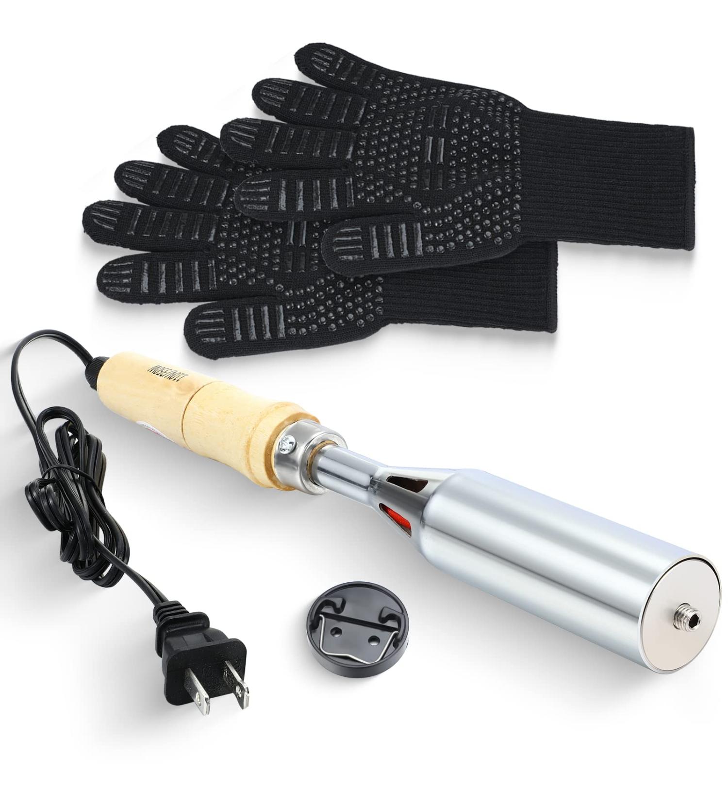 Electric Branding Iron Wood Burning Tool Gift for Woodworker Leather Branding Iron with Heat Resistant Gloves  Soldering Iron Stand for Heat Stamp  350w  Stamp Not Included - Buy Online on GoSupps.com