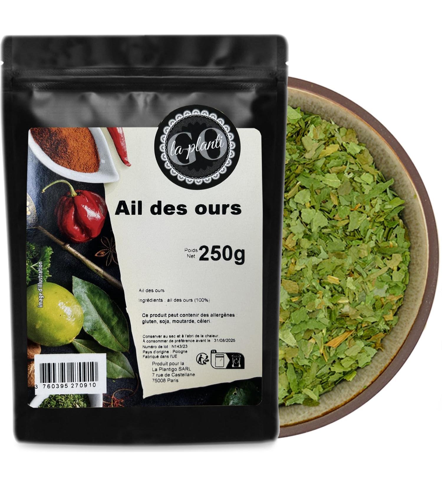 Bear garlic 250g - LA PLANTIGO A tasty choice wild garlic 100% natural wild garlic leaves no additives wild garlic spic - Buy Online on GoSupps.com