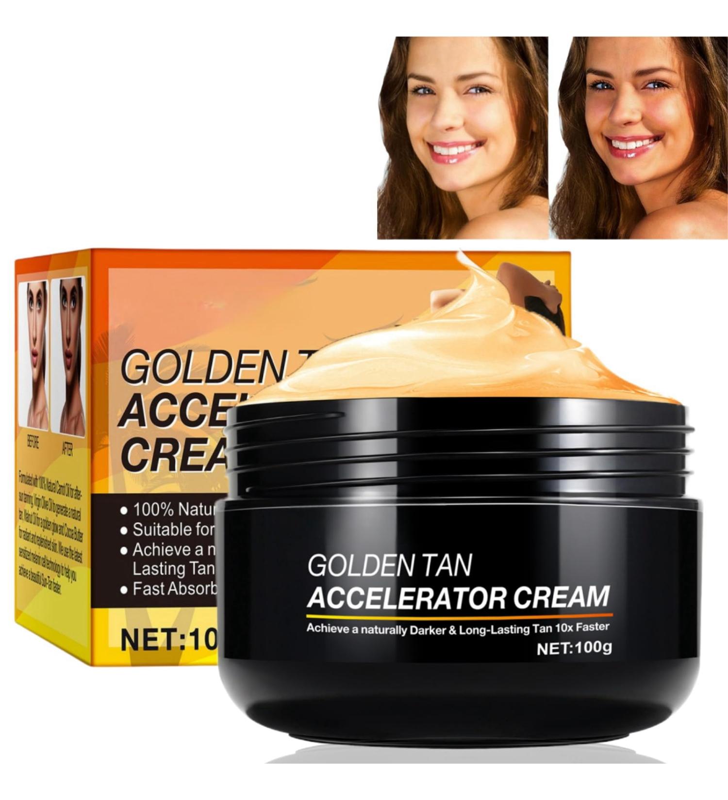 100g Long-Lasting Rapid Tanning Cream Premium Sunbed Tanning Accelerator Cream Effective in Sun-Beds & Outdoor Sun Rapid Tanning Cream Achieve A Natural Tan with Natural Ingredients Fast Tanning - Buy Online on GoSupps.com