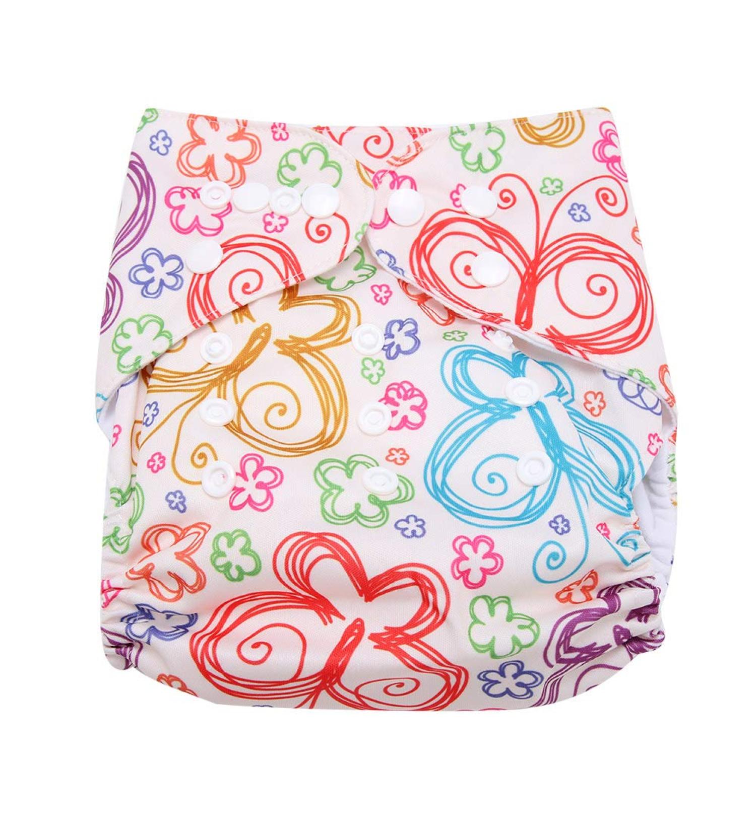 Calico Swim Diaper - Washable Reusable Snap Swimsuit Nappy for Baby Toddlers - One Size Fits All - Buy Online on GoSupps.com