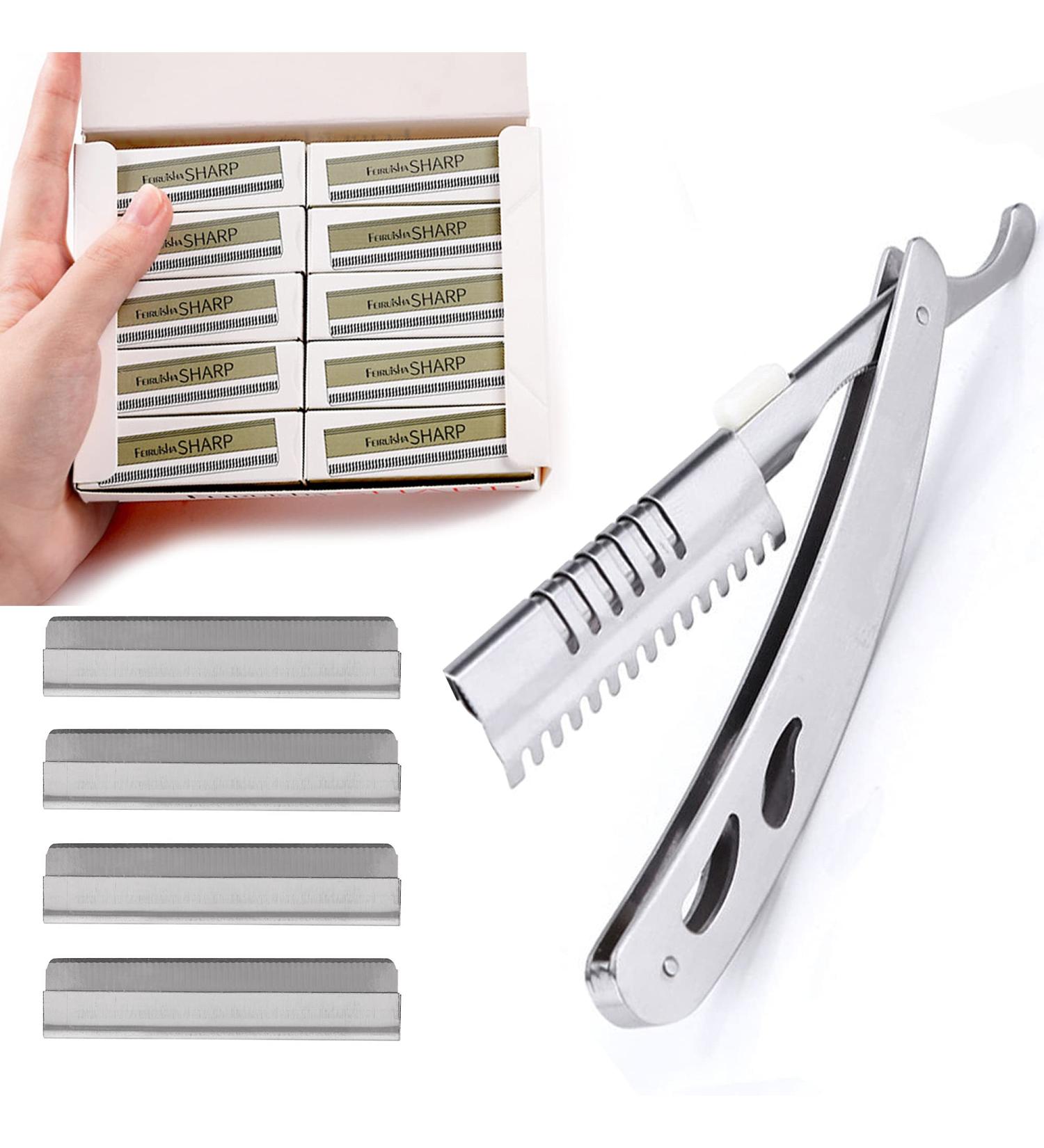 Premium Single Edge Razor Blades for Men & Women - 100 Pack with Tool Holders | Ideal for Eyebrows & Grooming - Buy Online on GoSupps.com