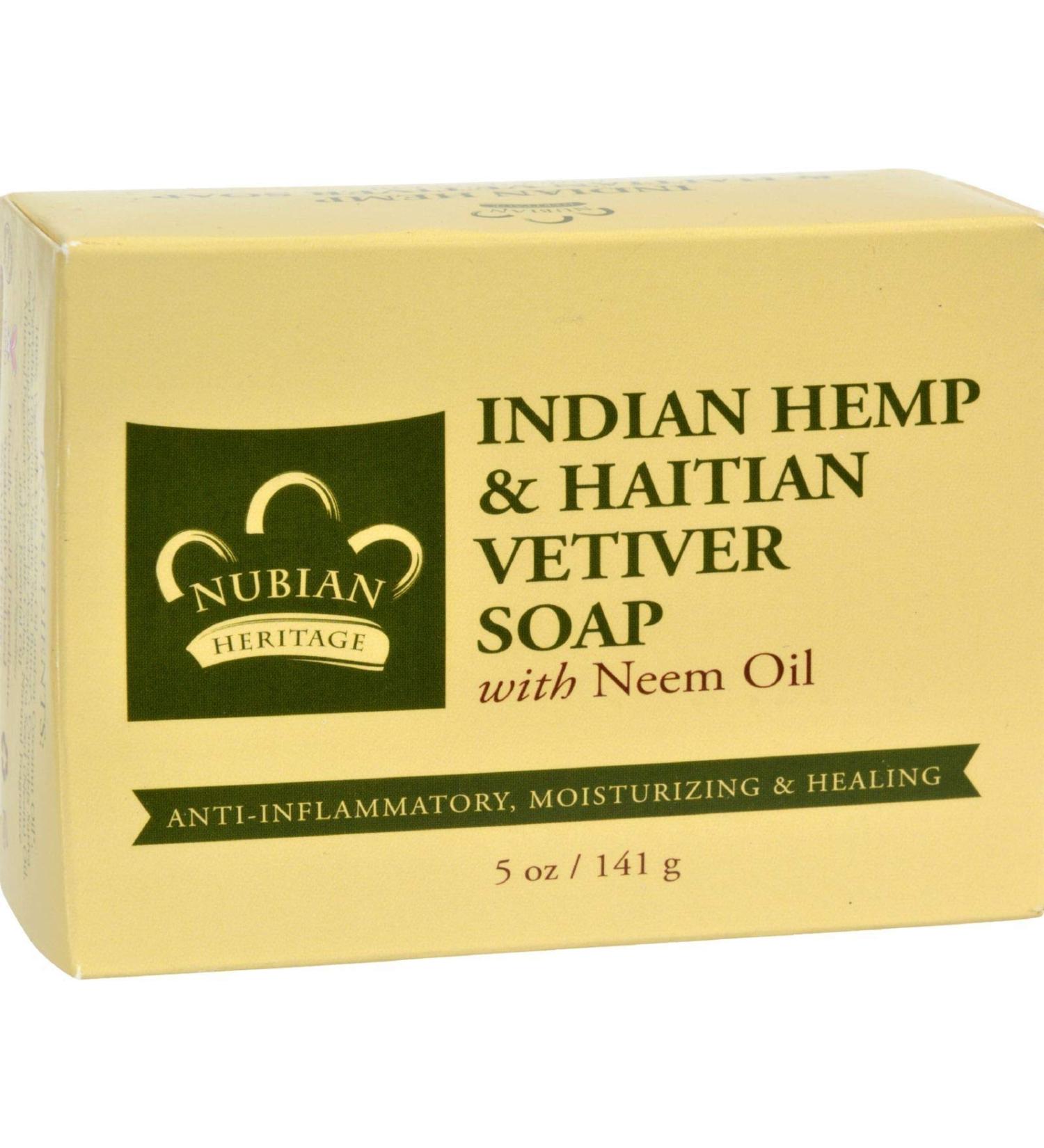 Indian Hemp & Haitian Vetiver Soap Nubian Heritage 5 oz Bar