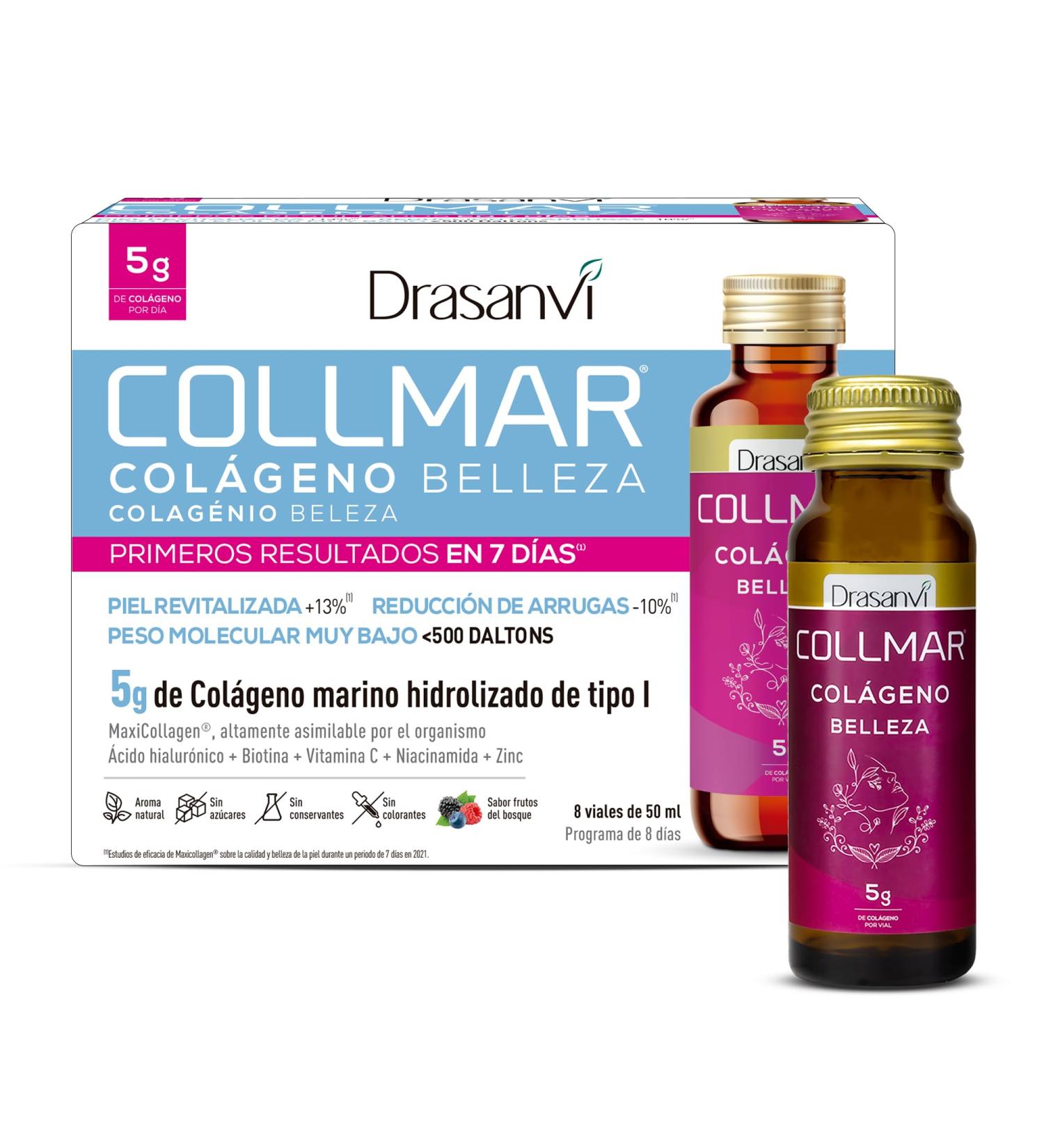  Drasanvi Collmar Liquid Collagen Drinking Collagen Hydrolyzed Collagen Wrinkle Reduction Revitalized Skin Marine Collagen Hyauronic Acid + Vit C 8 Shots 50ml DRASANVI - Buy Online on GoSupps.com