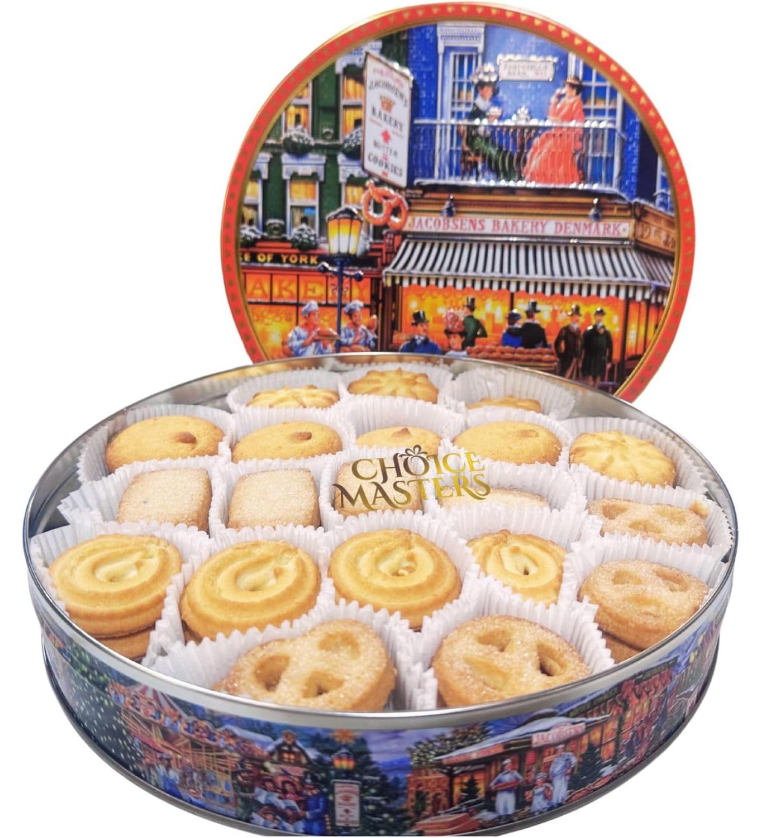 Sync'T Danish Butter Cookies Jacobsen's Nostalgic Danish Butter Cookie Tin 5 Classic Shapes - Buy Online on GoSupps.com