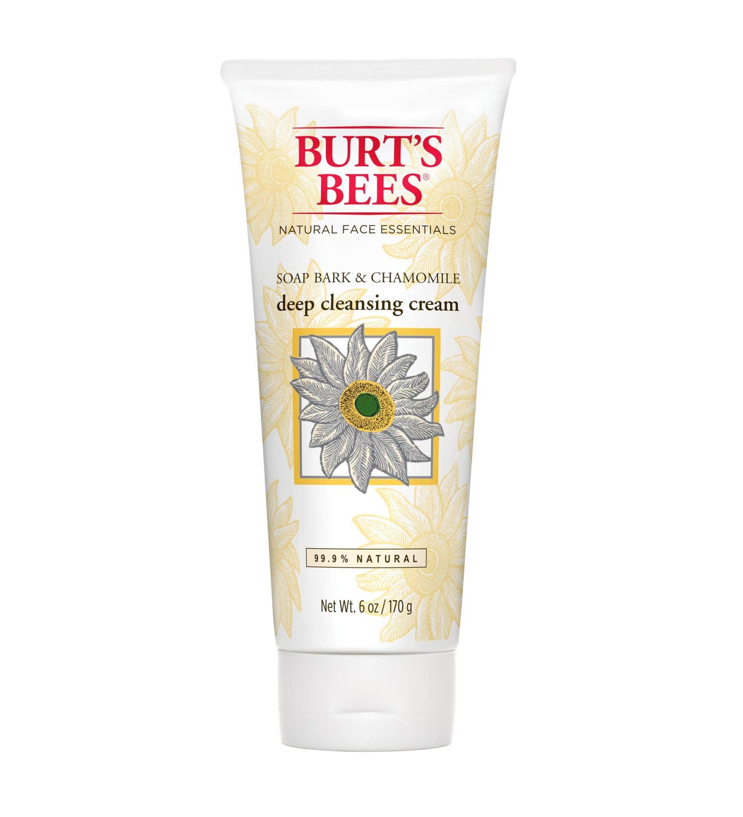 Burt's Bees Deep Cleansing Cream Soap Bark & Chamomile 6 oz (Pack of 4)