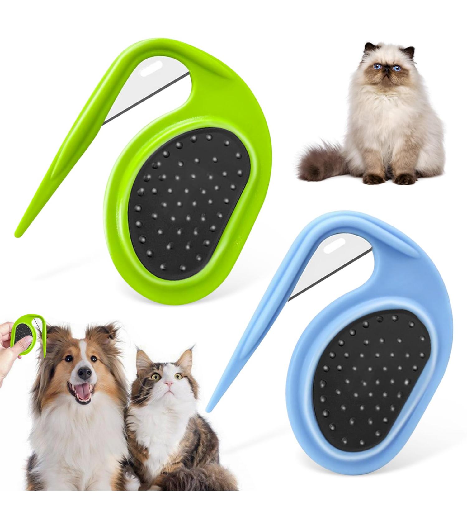 2-Piece Pet Knotting Comb Set | Steel Blade Cat Hair Removal Tool for Knots & Mats - Buy Online on GoSupps.com