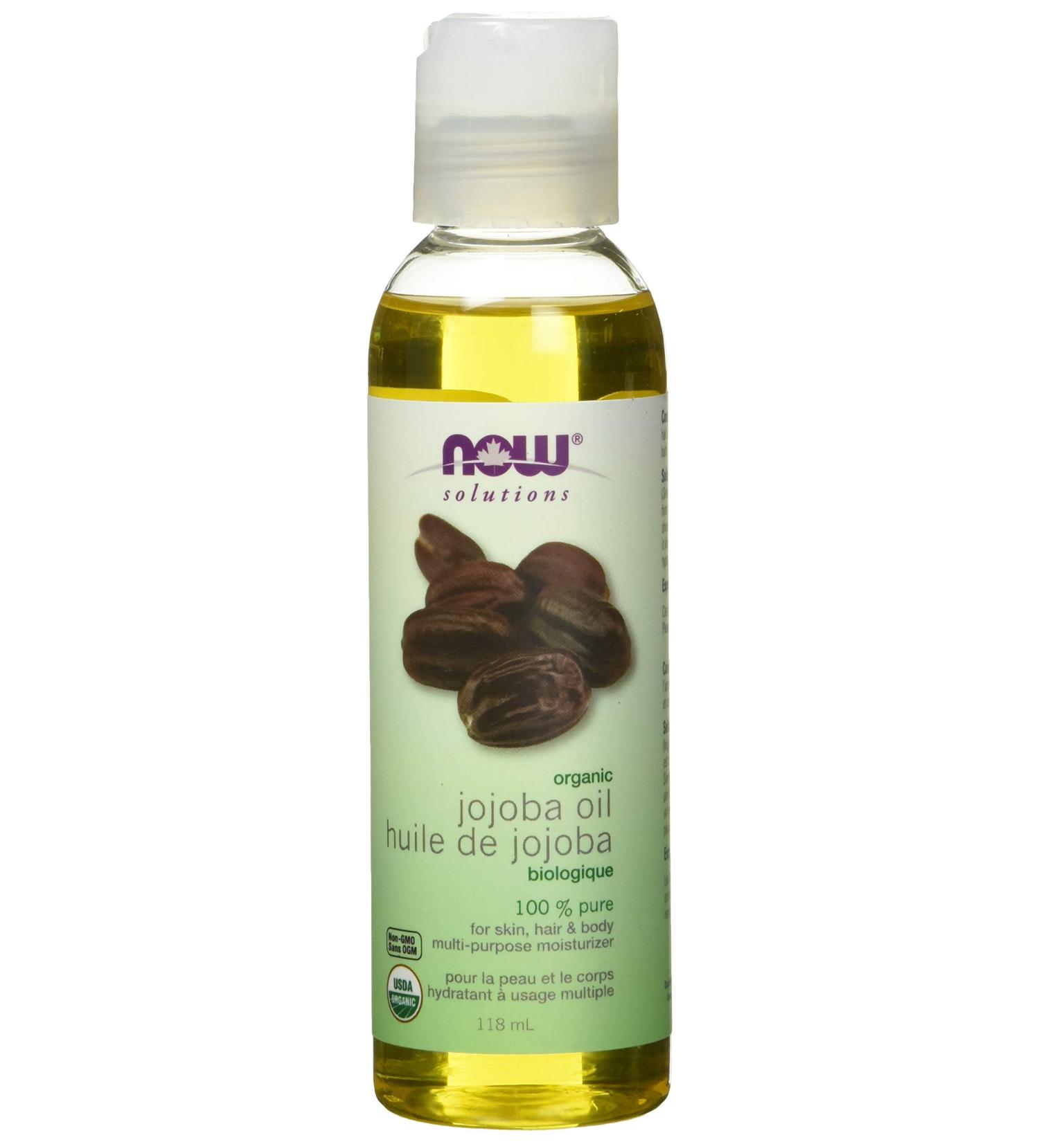 NOW Solutions Organic Jojoba Oil Moisturizing Multi-Purpose Oil for Face Hair and Body 118ml - Buy Online on GoSupps.com