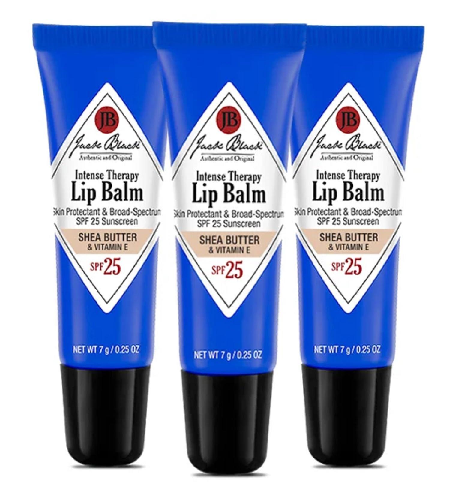 Jack Black Intense Therapy Lip Balm 0.25-Oz. SPF 25 Sun Protection Lip Moisturizer Hydrating Lip Balm with SPF Lip Sunscreen Shea Butter 0.25 Ounce (Pack of 3) - Buy Online on GoSupps.com