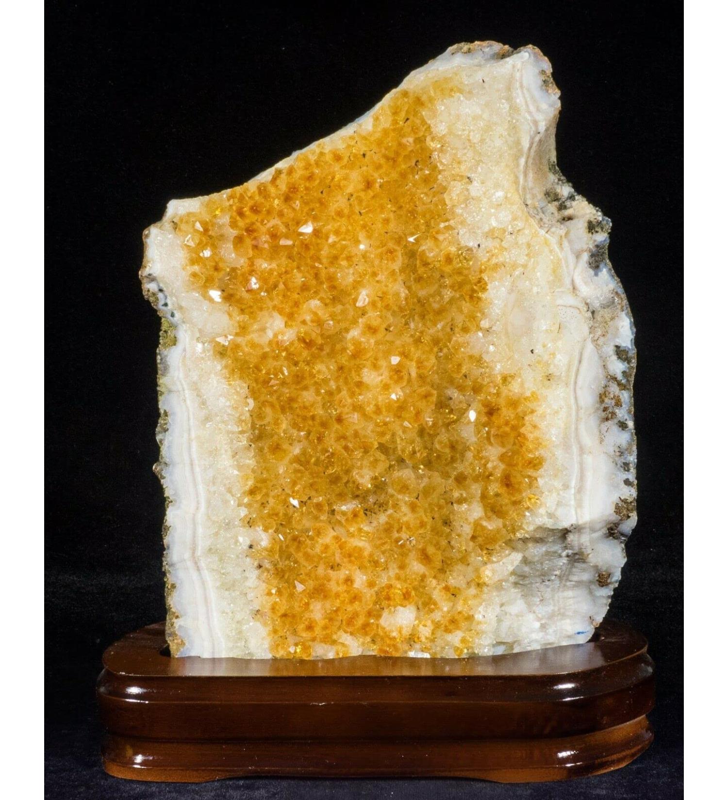 5.8Lbs Citrine Quartz Druzy Specimen Brazil Raw Stones and Minerals Stone Mineral Specimen