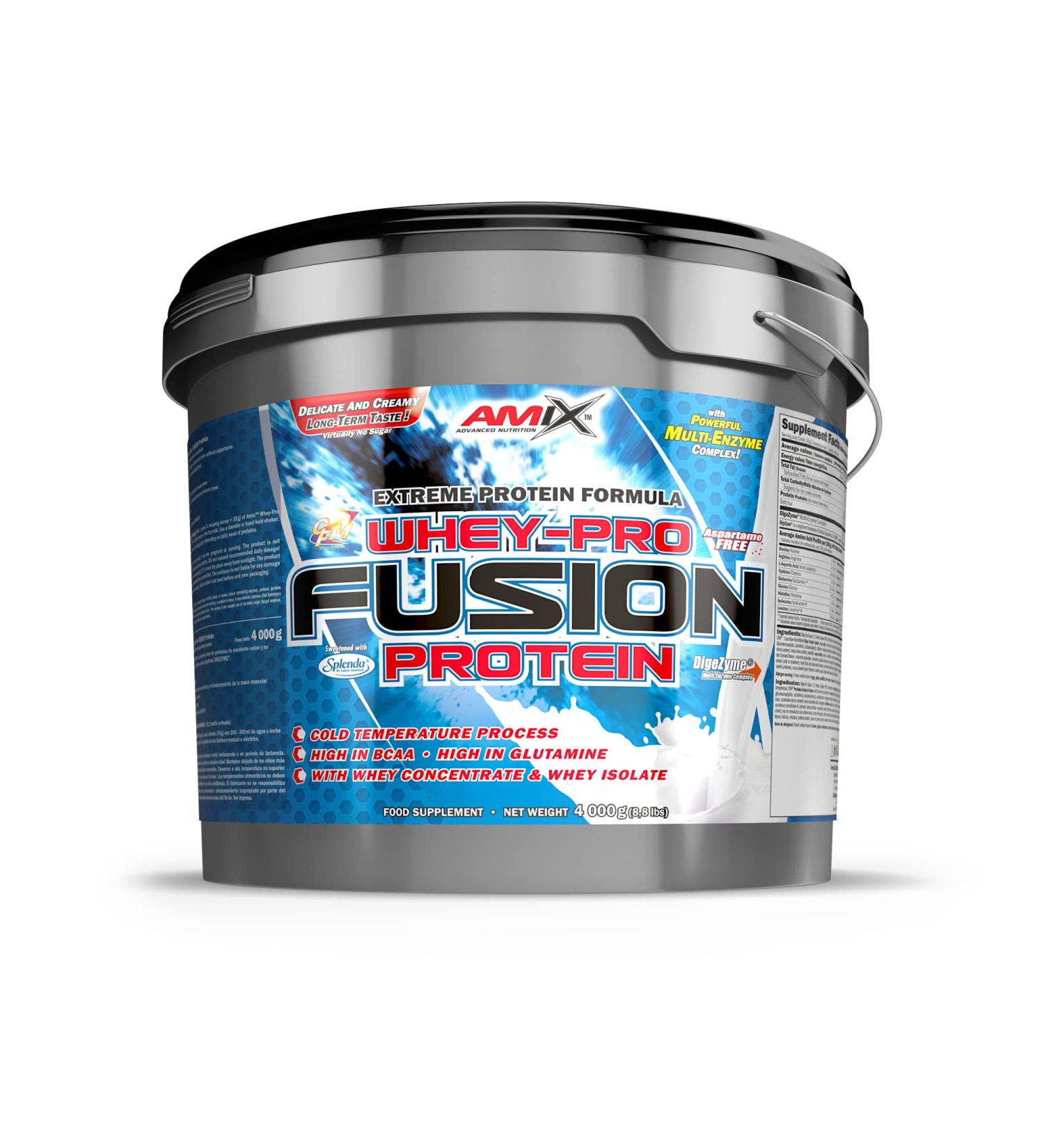  AMIX AMIX Whey Protein Pure Fusion Ultra-Filtered Serum Concentrate Chocolate Flavor Protein for Muscle Mass Gain Protein Isolate with Splenda Contains L-Glutamine 4 kg - Buy Online on GoSupps.com