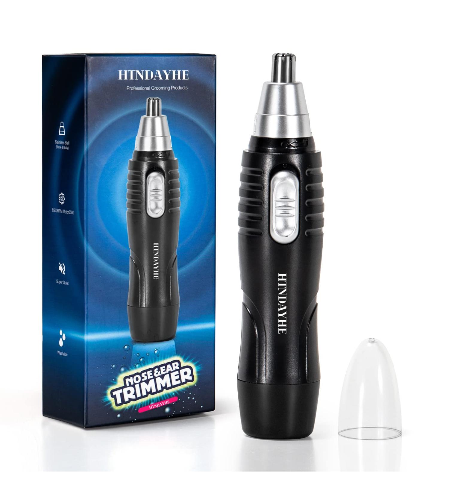 Ear and Nose Hair Trimmer for Men and Women - Dual Edge Blades, Facial Hair Removal Tool - Easy to Clean, Black - Buy Online on GoSupps.com