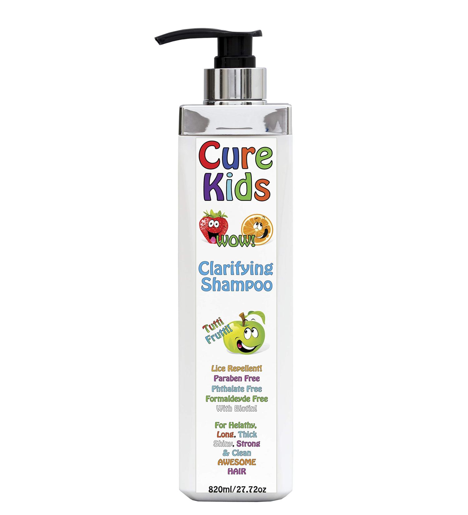 Cure Kids Wow! Tutti Fruity Clarifying Shampoo - Gentle Deep Cleanser for Children's Hair (27 fl oz) | Swimmers Safe - Buy Online on GoSupps.com