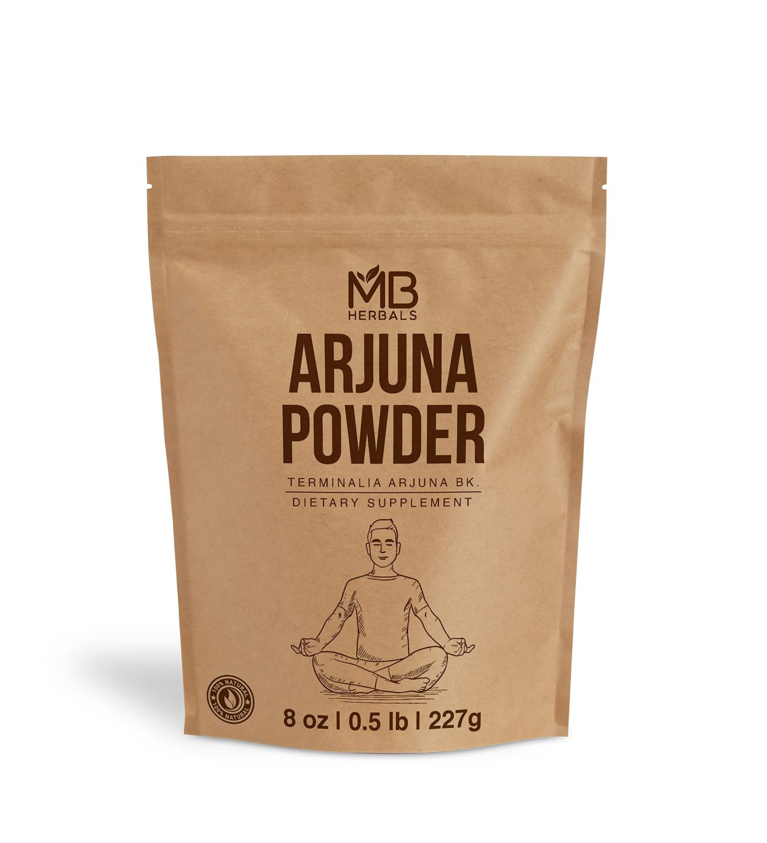 MB Herbals Arjuna Powder 8 oz / 27 Gram | Wildcrafted Terminalia arjuna Bark Powder