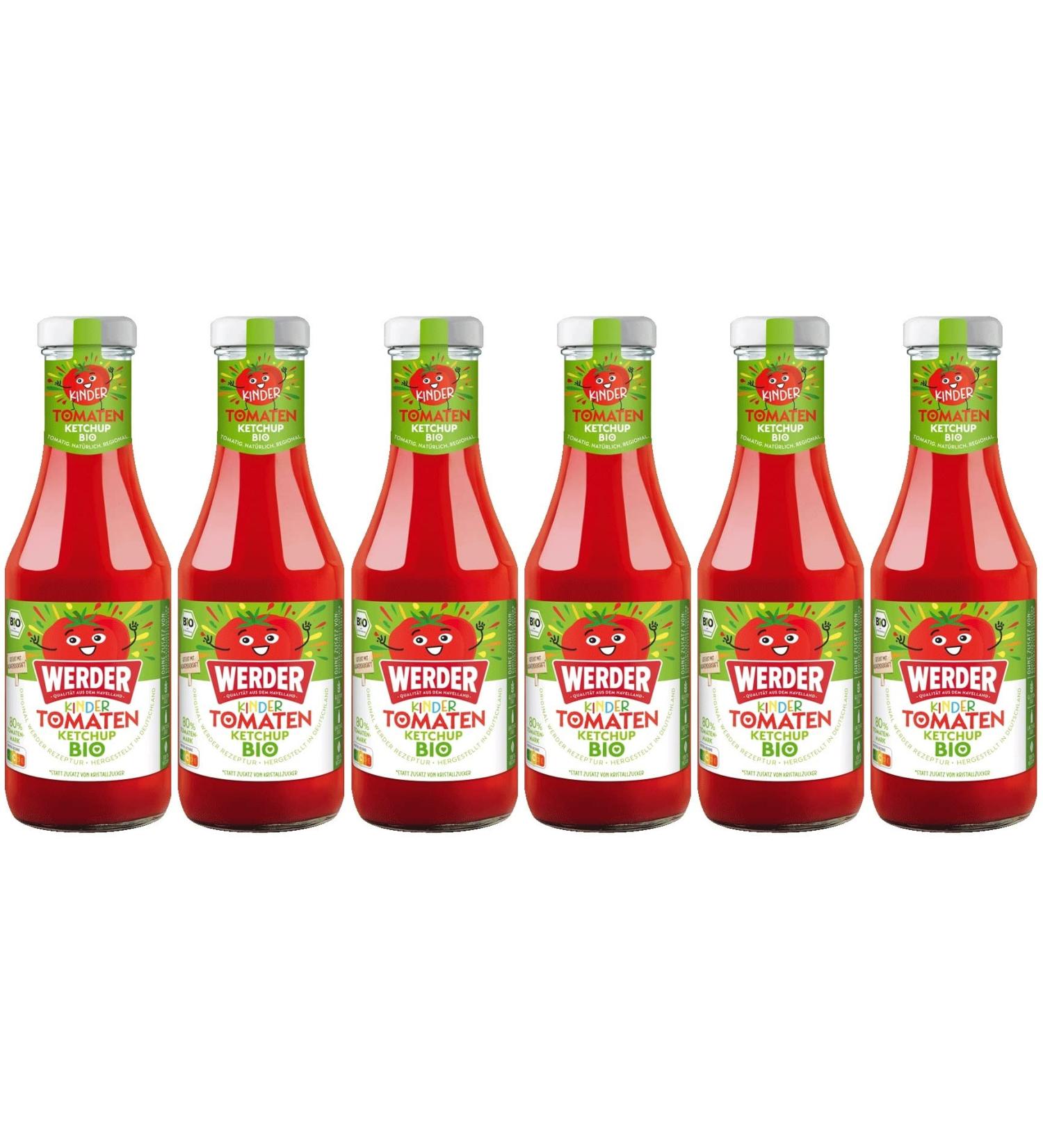 Werder ORGANIC Children's Tomato Ketchup - 6x450ml | Buy Online - International Shipping Available - Buy Online on GoSupps.com