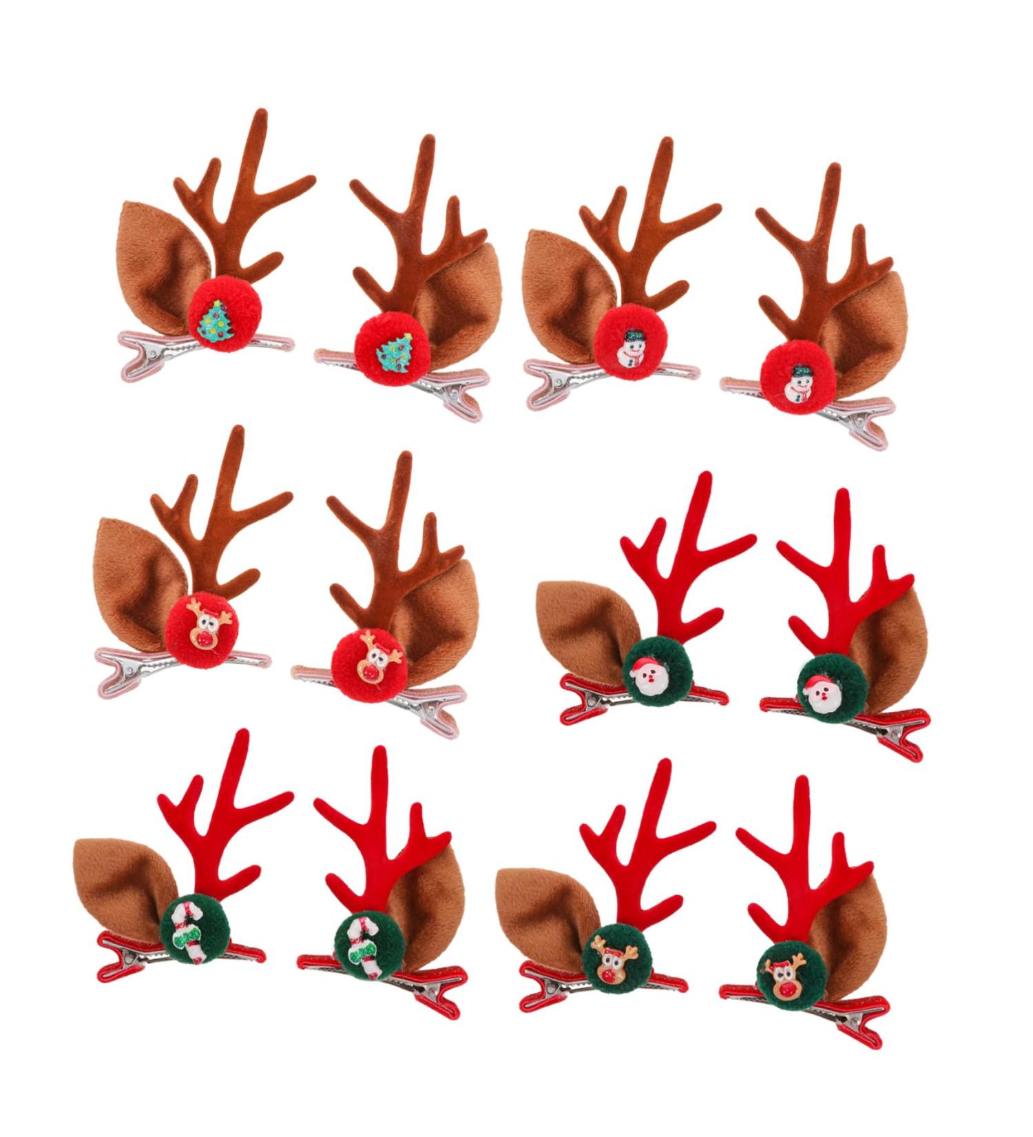 FRCOLOR 6 Pairs Christmas Antler Hair Clip Antler Hairpin Snowman Hair Clip Antler Hair Clips Holiday Hair Barrettes Hair Clips for Kids Antlers Hairpin Small Antlers Cloth Candy Child - Buy Online on GoSupps.com