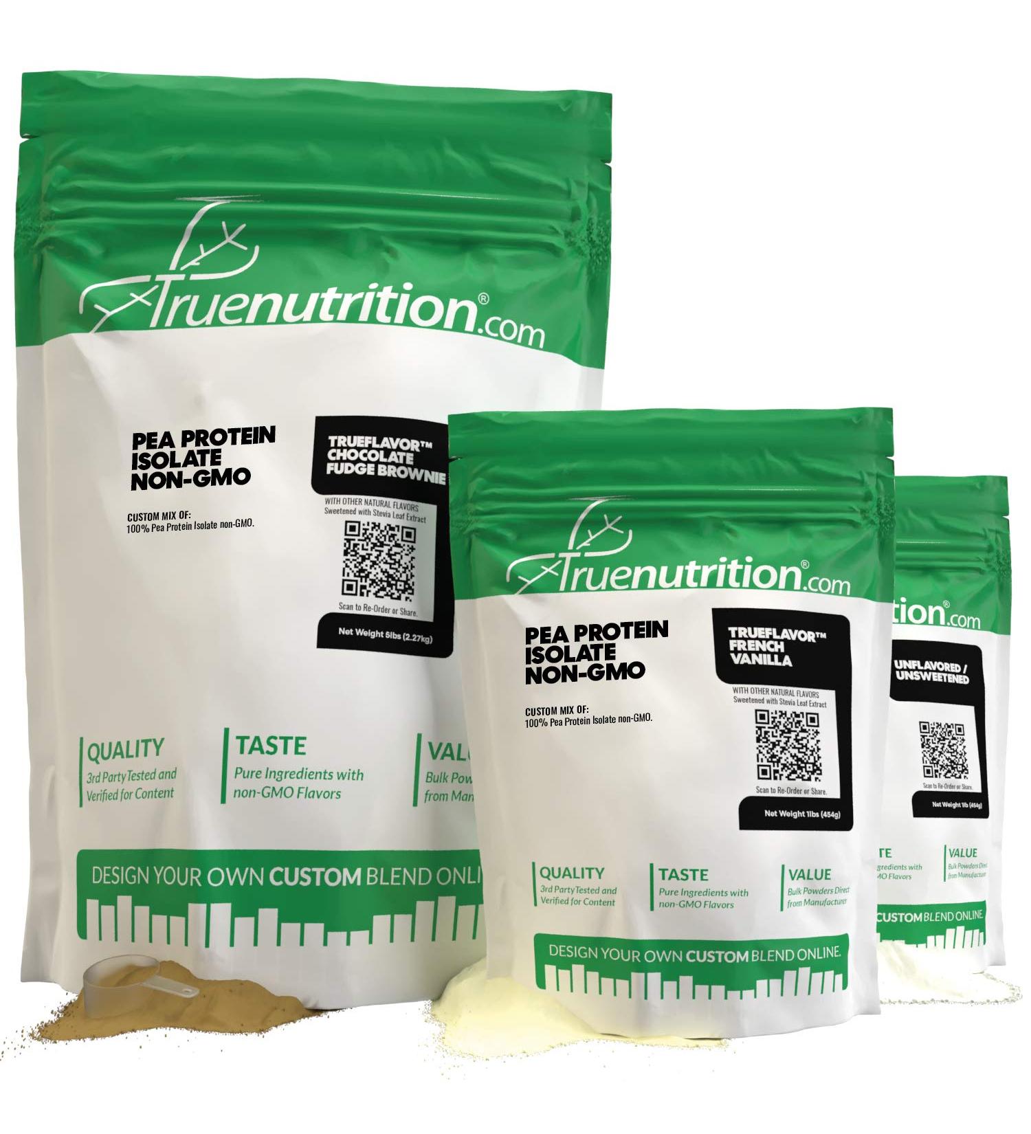 True Nutrition Pea Protein Isolate - 25g Vegan Protein Powder - Non-GMO, Gluten-Free, Dairy-Free - 1LB Pack - Buy Online on GoSupps.com
