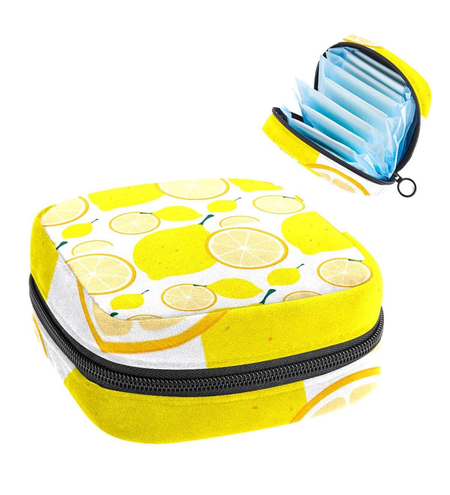 Anna Cowper Lemon Yellow Menstrual Storage Bag - Portable Period Pouch for Sanitary Napkins, Nursing Pads, Tampons - 1Pcs Multi-Colored - Buy Online on GoSupps.com