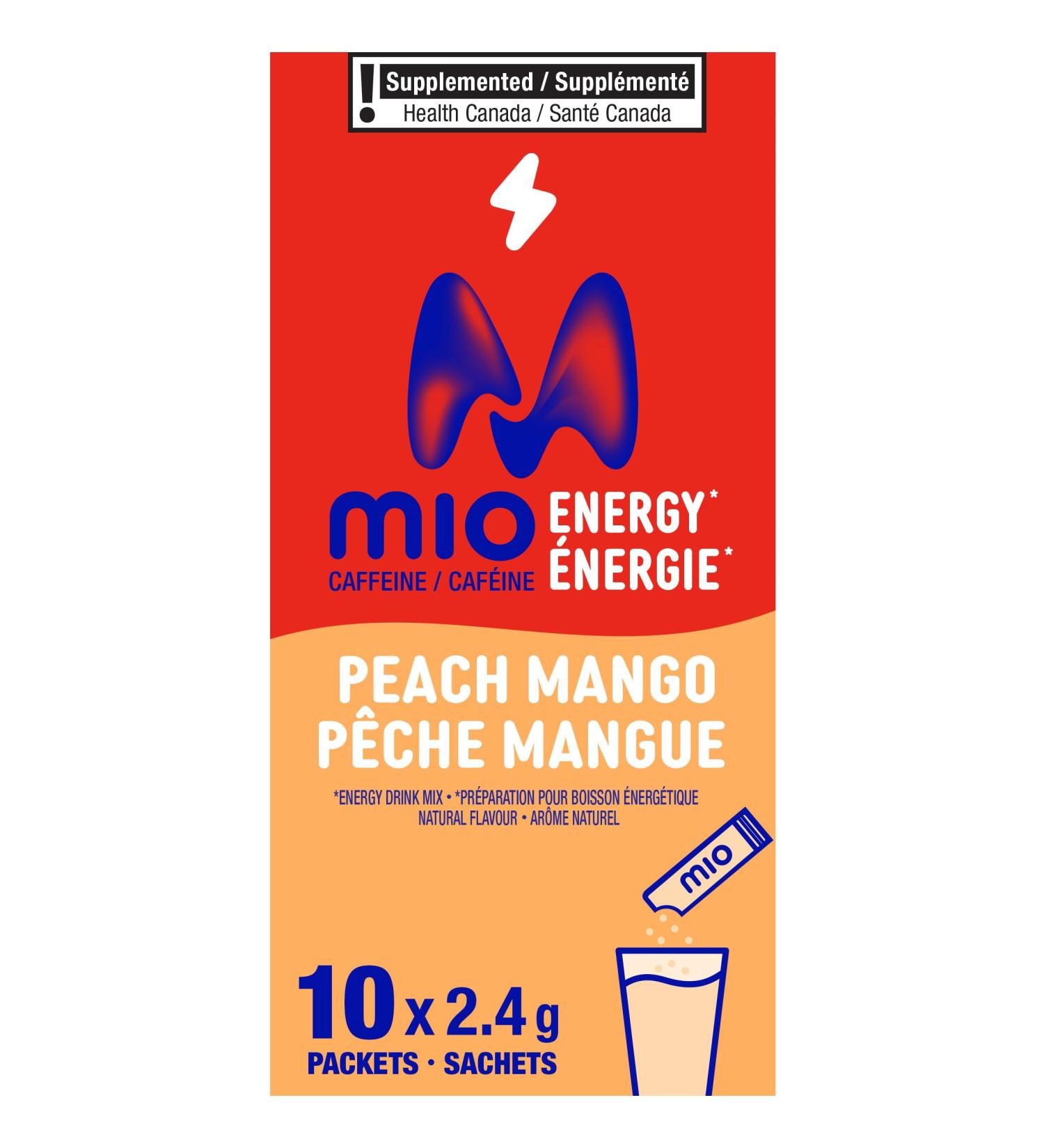 mio Energy Peach Mango Energy Drink Mix 2.4 g Packets 10 ct Box - Buy Online on GoSupps.com