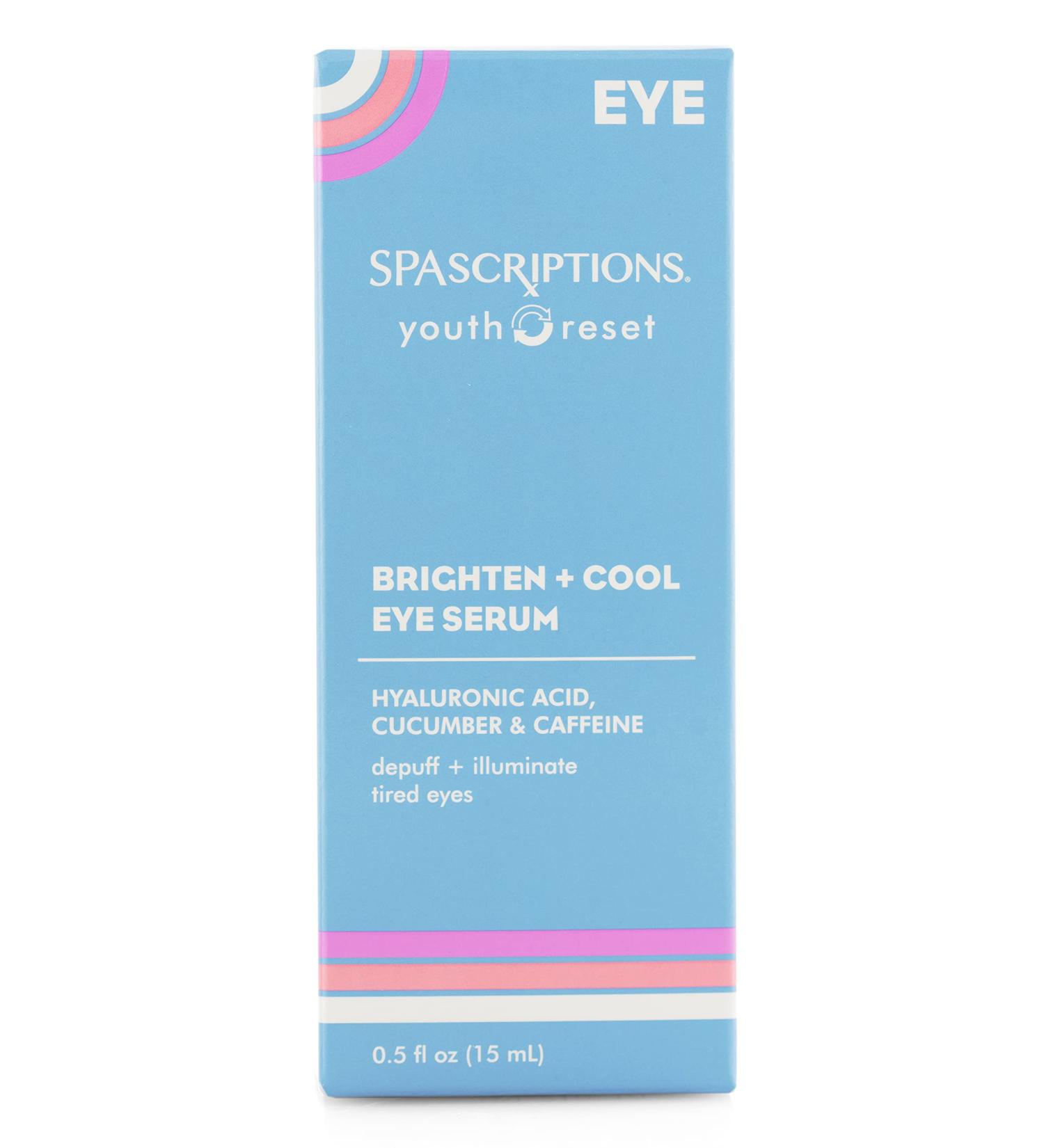 Brighten + Cool Eye Serum with Hyaluronic Acid, Cucumber & Caffeine - 0.5 fl oz - Buy Online on GoSupps.com