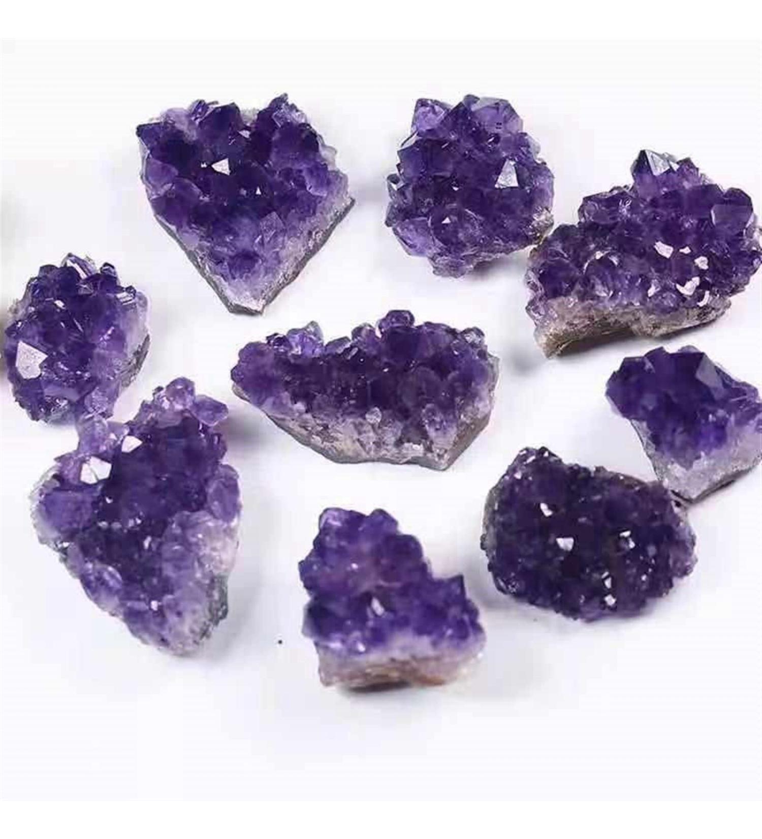 1PC Natural Raw Purple Brazilian Amethyst Quartz Crystal Cluster Druzy Geode Stones Specimen Home Decoration Crafts Ornament Crystal Cluster (Color : 100-150g) - Buy Online on GoSupps.com