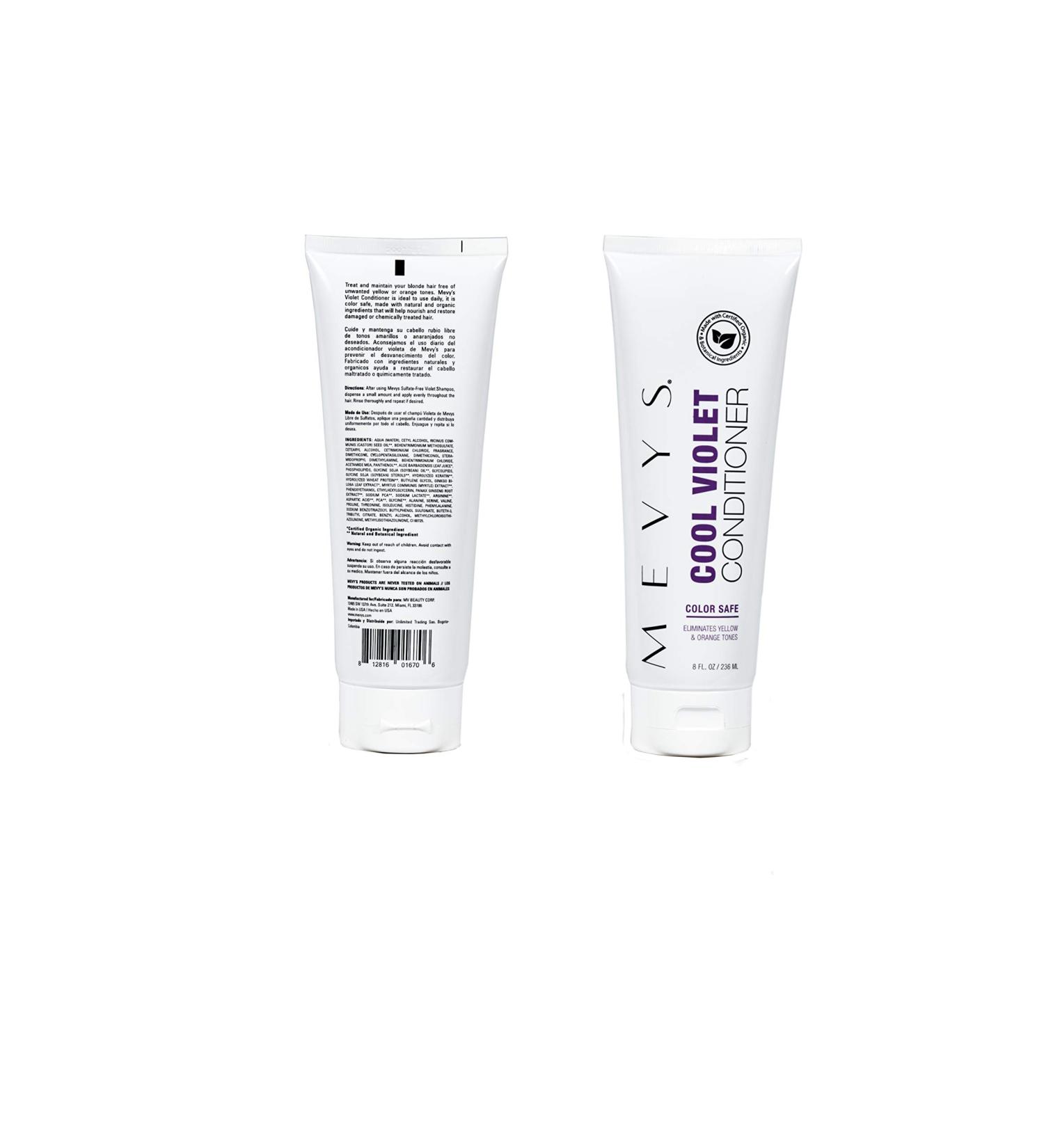 Cool Violet Conditioner 8 Oz | Color Safe Hair Treatment for Blonde Platinum & Silver Hair | Sulfate Free & Moisturizing for Dry Damaged Hair - Buy Online on GoSupps.com
