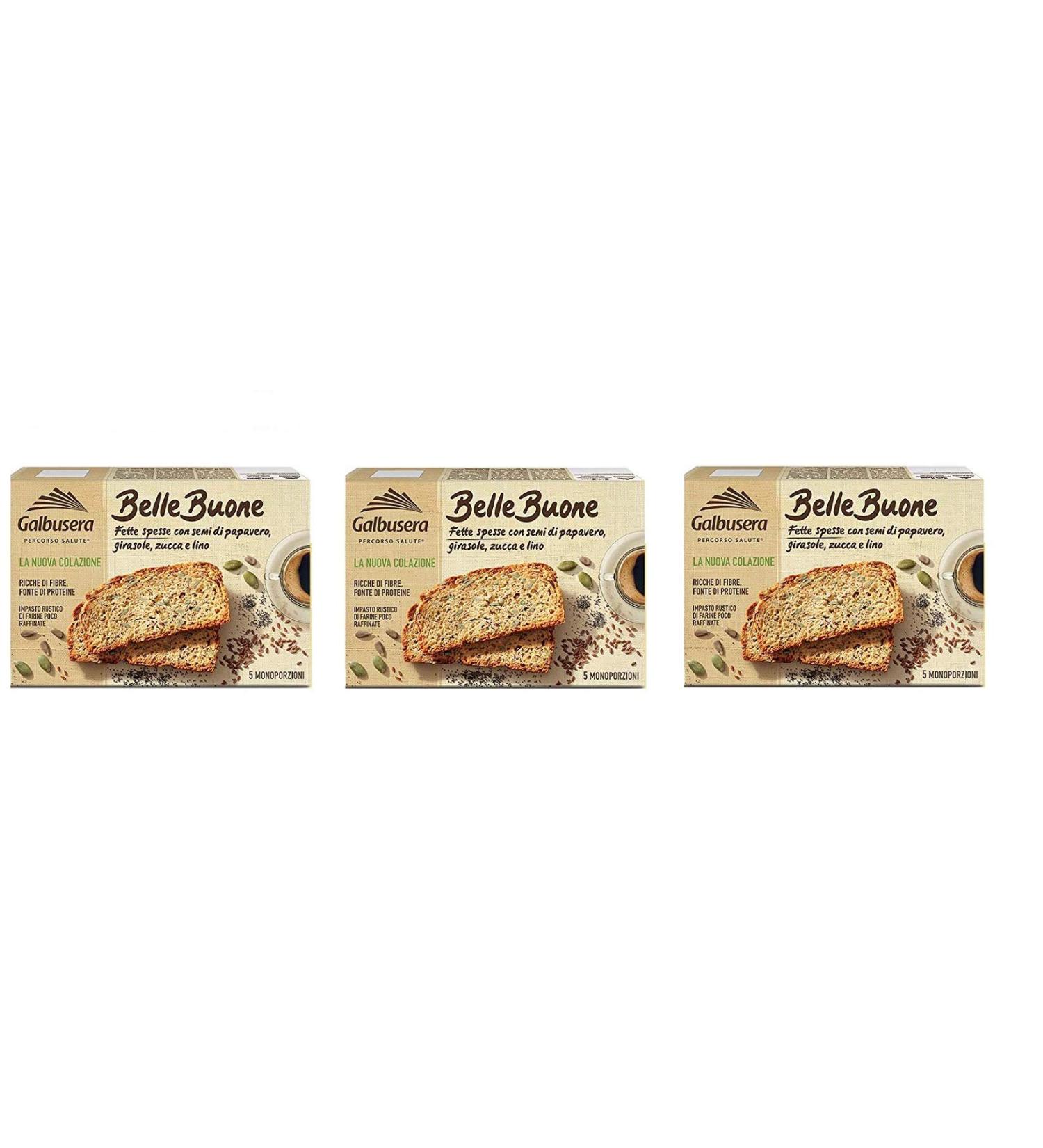 Galbusera Galbusera Belle Buone with Poppy Sunflower Seeds 3 Slices 200g