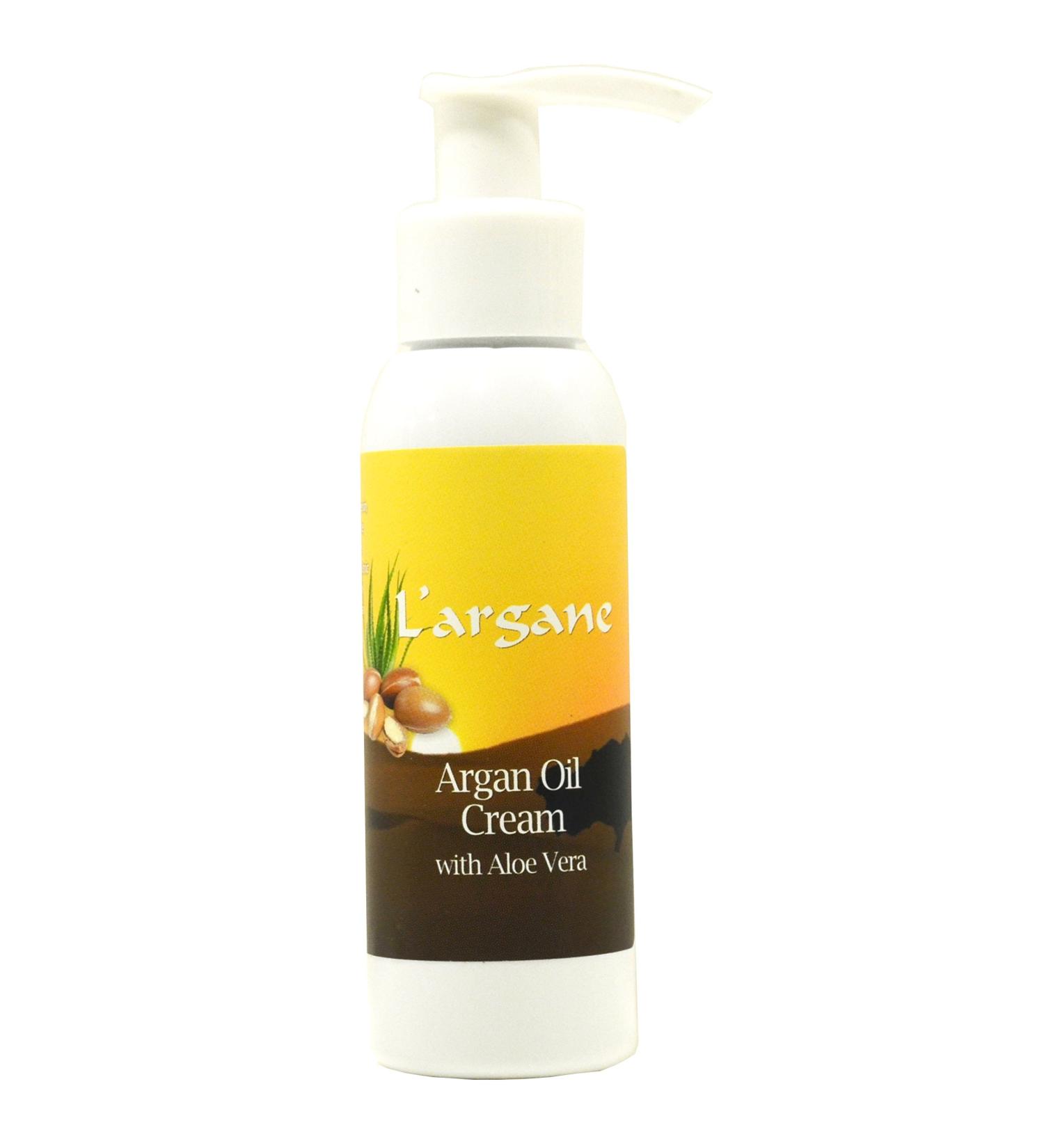 Lanzaloe Argan Oil Cream with Aloe Vera 100ml - Hydrating Skin Moisturizer | Fast International Shipping - Buy Online on GoSupps.com