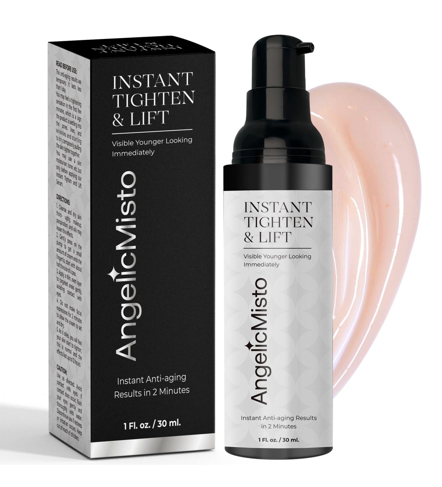 Instant Eye and Face Lift Cream: Rapid Under Eye Bags Wrinkle Smile Lines Forehead Lines Remover - Temporary Firming & Tightening Treatment in 2 Minutes for Women and Men - 1 FL OZ / 30mL 1 Ounce (Pack of 1) Black - Buy Online on GoSupps.com