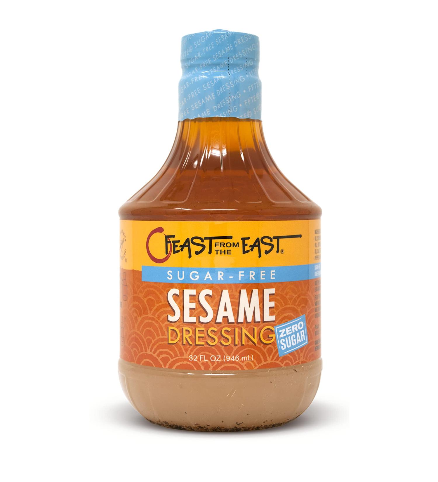 Feast From The East Sesame Dressing - Sugar-Free, Gluten-Free, Keto Friendly Vinaigrette - 32 Fl Oz - Buy Online on GoSupps.com