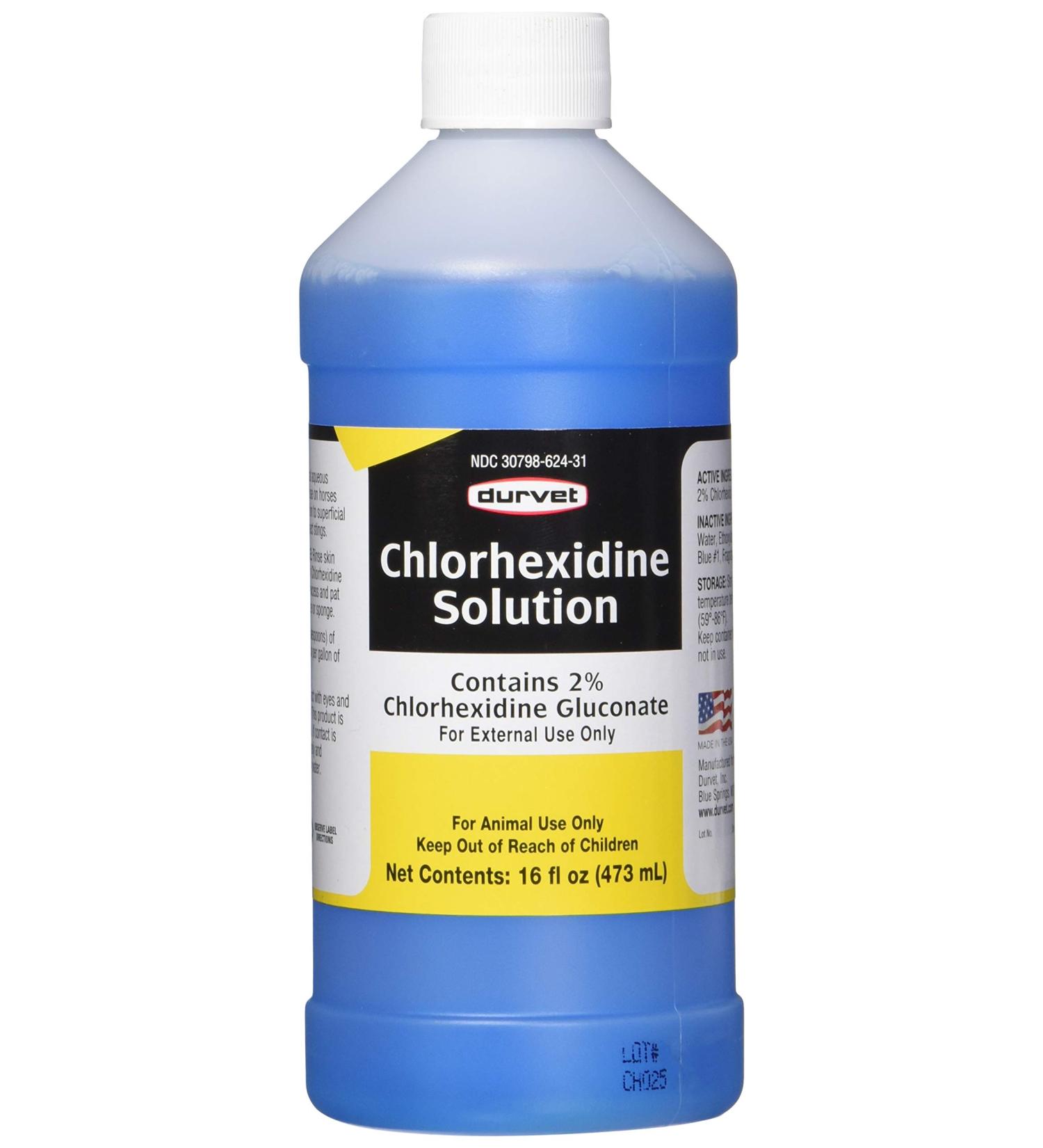 Durvet Chlorhexidine 2% Solution - 16 fl. oz | Antiseptic for Pets - Buy Online on GoSupps.com