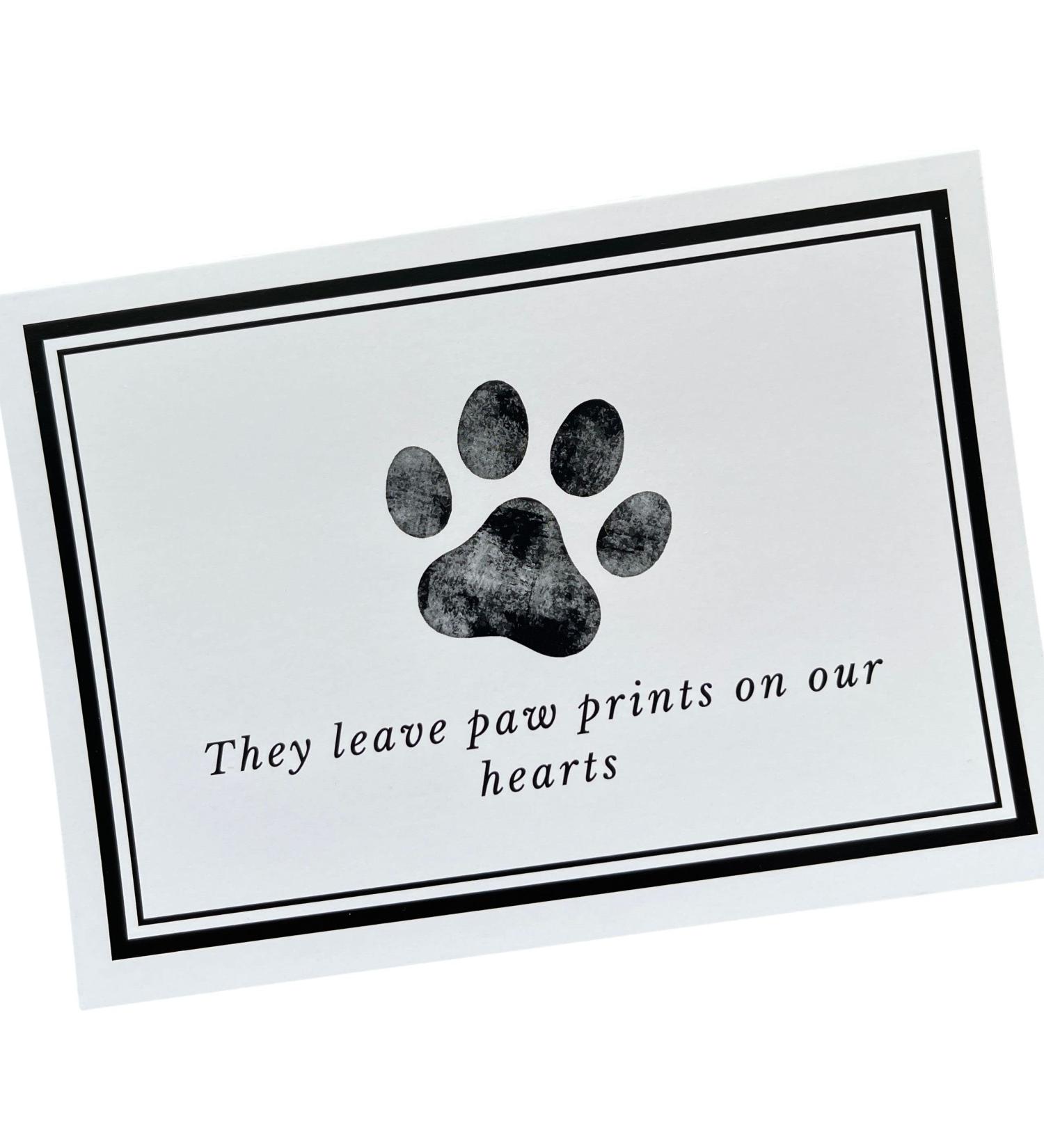 Paw Print Pet Sympathy Cards - 16 Cards with Envelopes for Dog Groomers, Veterinarians, Vets & Boarding - 4.25 X 6 Inches - Buy Online on GoSupps.com